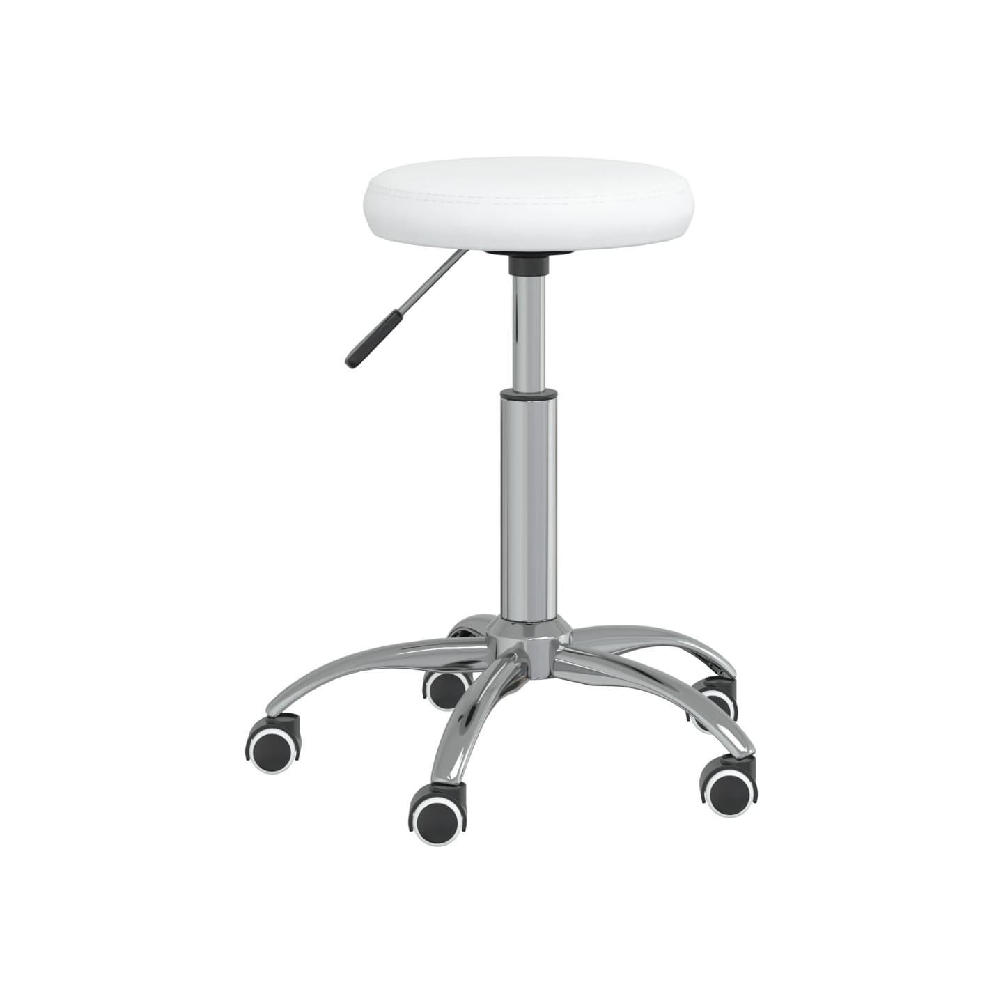 Chaise de bureau pivotante Blanc Similicuir