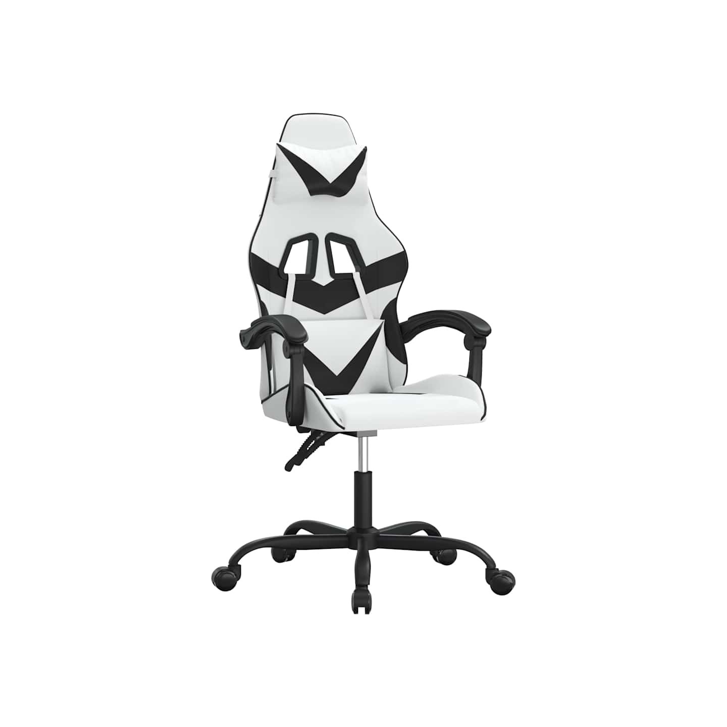 Chaise de jeu Blanc et noir Similicuir