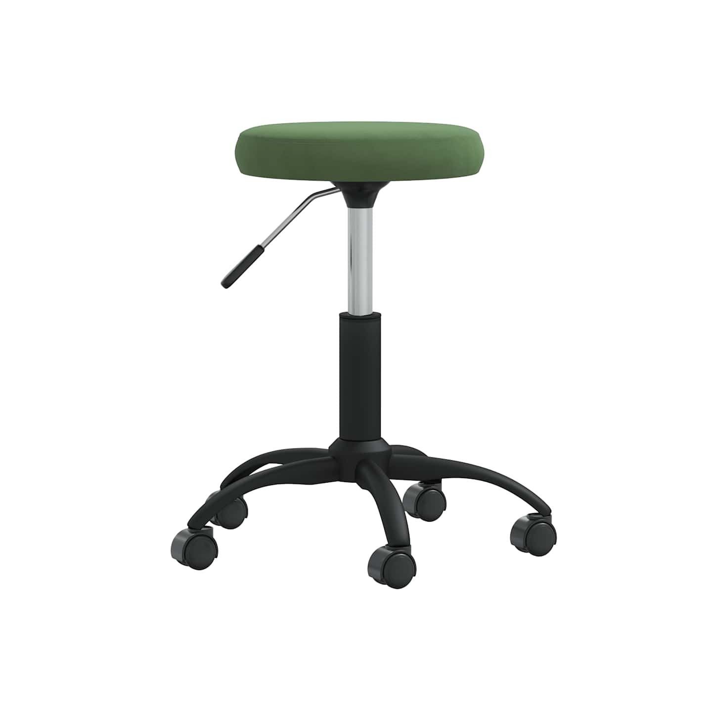 Chaise de bureau pivotante vert foncé velours