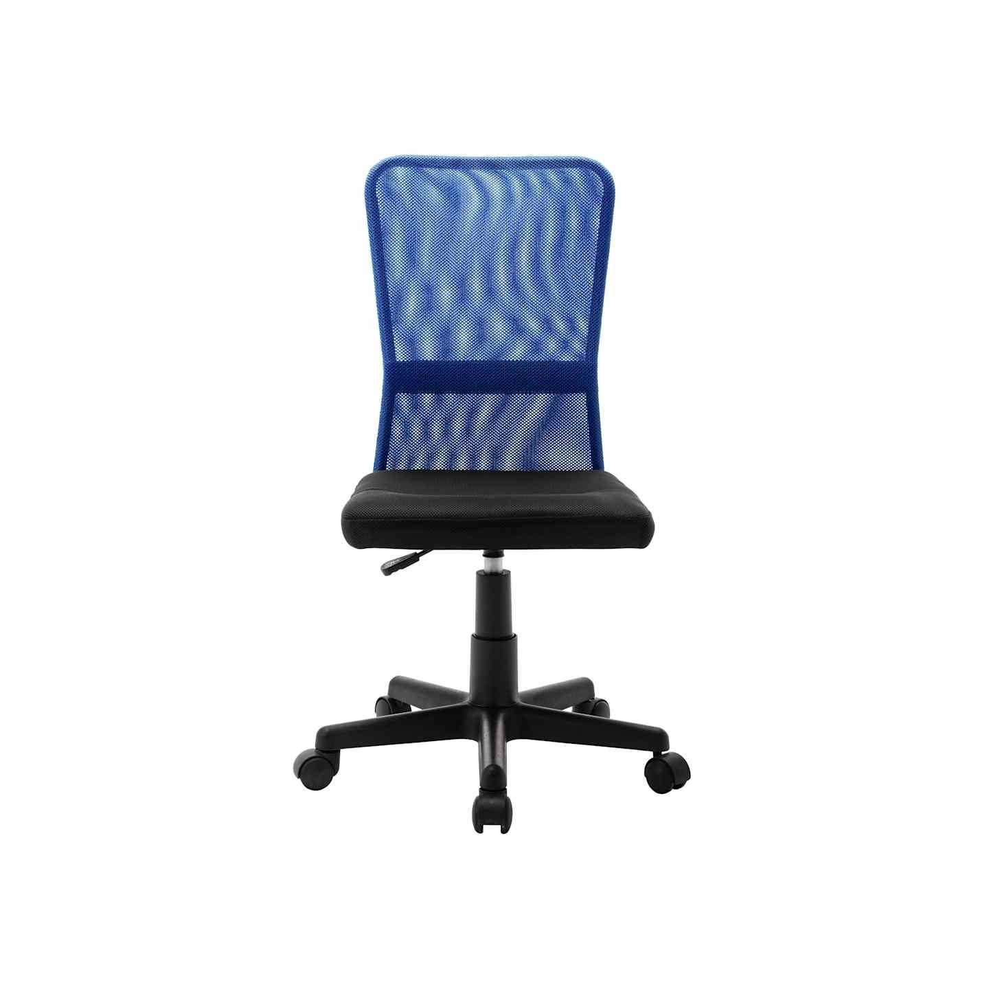 Chaise de bureau Noir et bleu 44x52x100 cm Tissu en maille