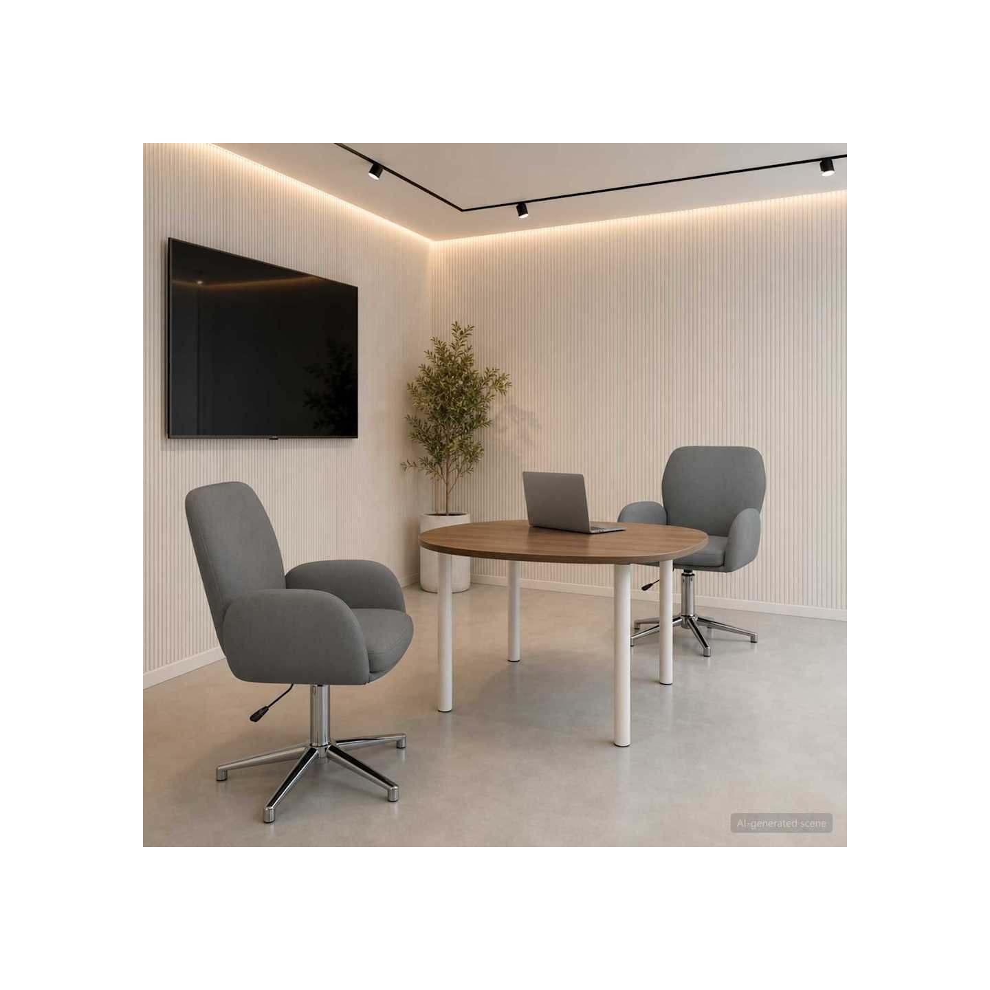 Chaises de bureau pivotantes 2 pc Tissu 54 x 58 x 90 cm