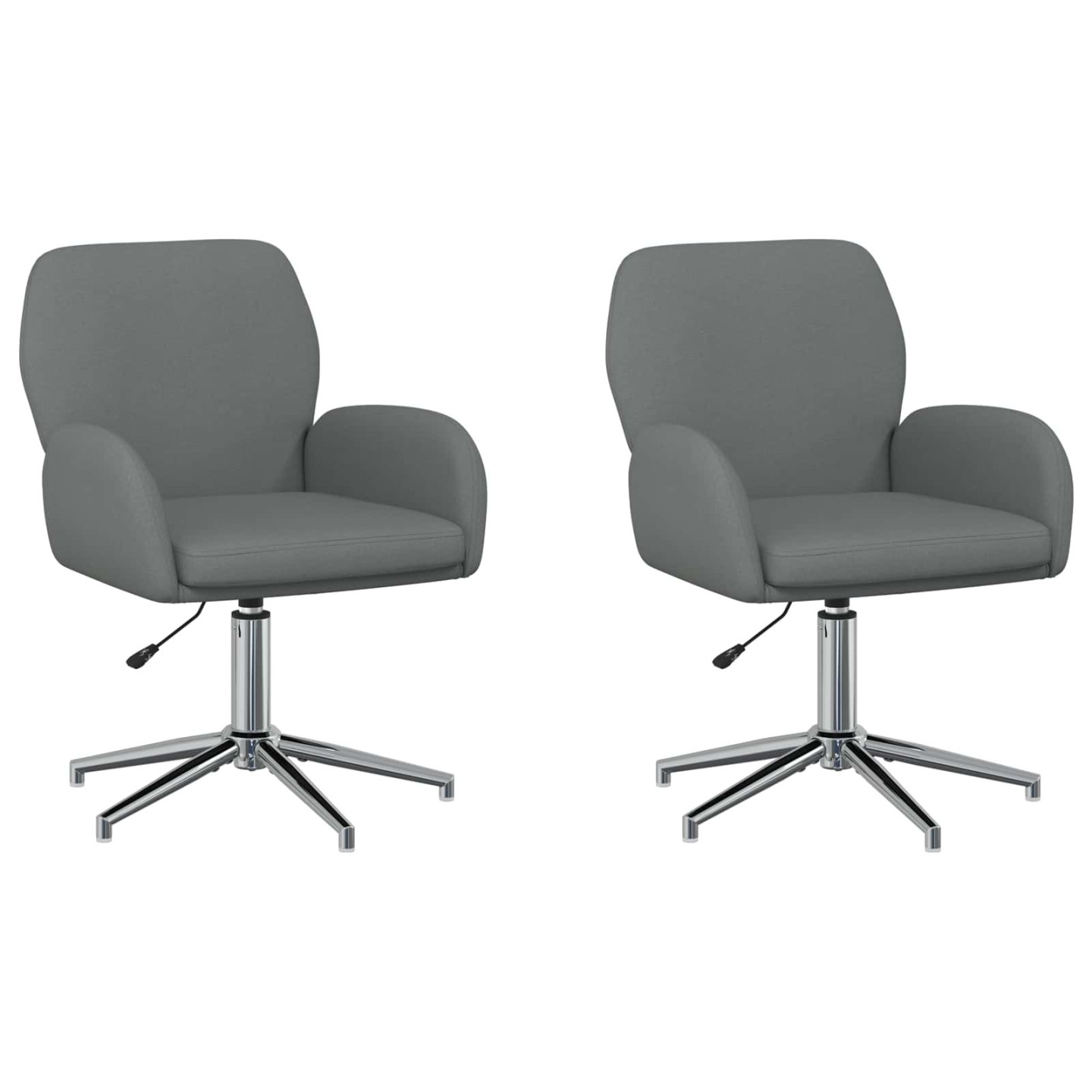 Chaises de bureau pivotantes 2 pc Tissu 54 x 58 x 90 cm