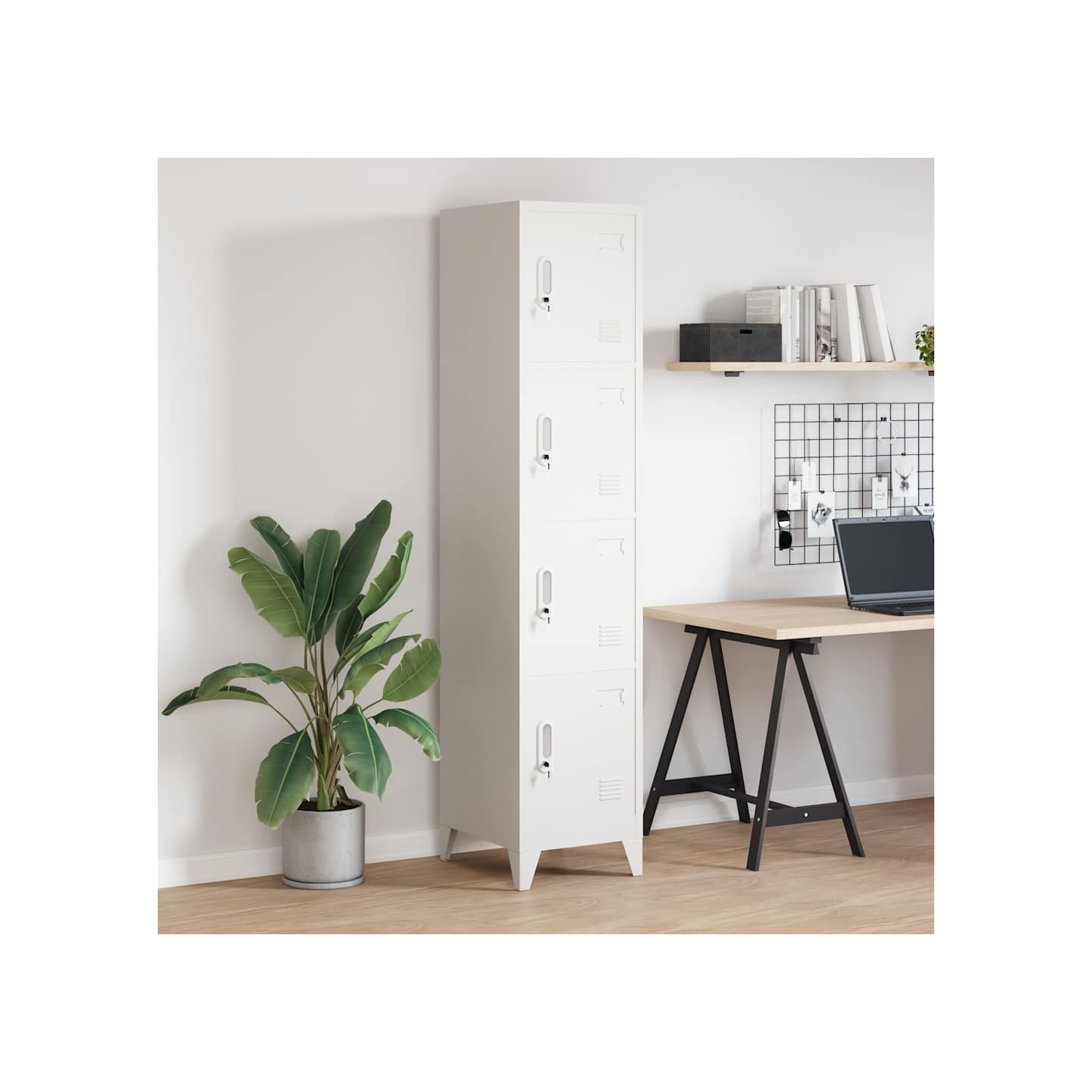Armoire à casier avec 4 compartiments 38x45x180 cm