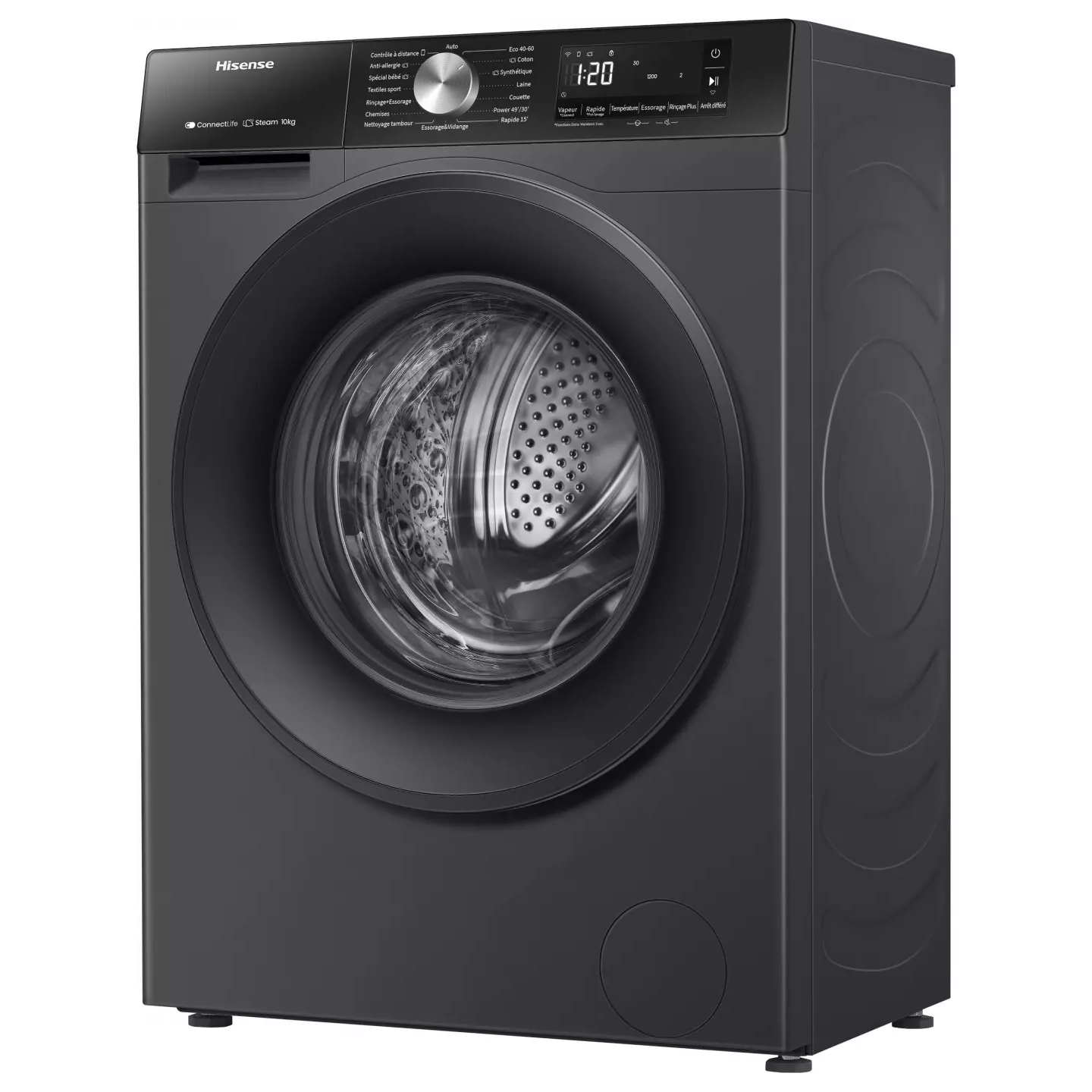 Lave-linge Hisense WF3S1043BB3 10,5 kg 1400 tr noir WiFi | Nimestore