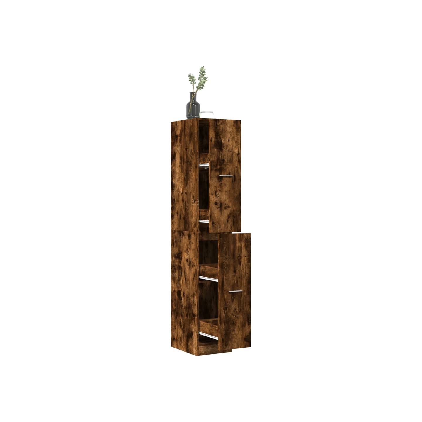 Armoire d'apothicaire chêne fumé 30x41x174,5 cm bois ingénierie