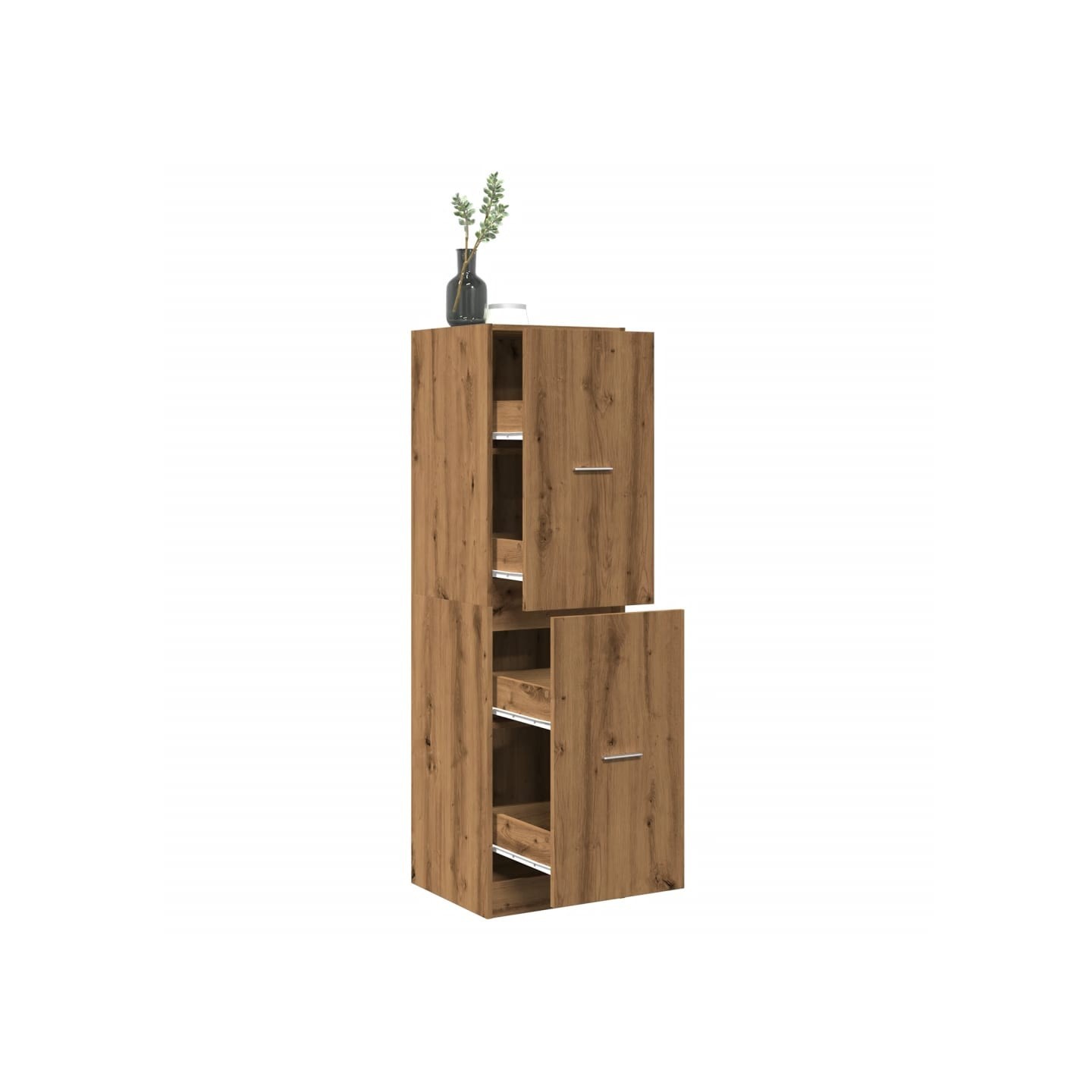 Armoire d'apothicaire chêne artisanal bois d'ingénierie