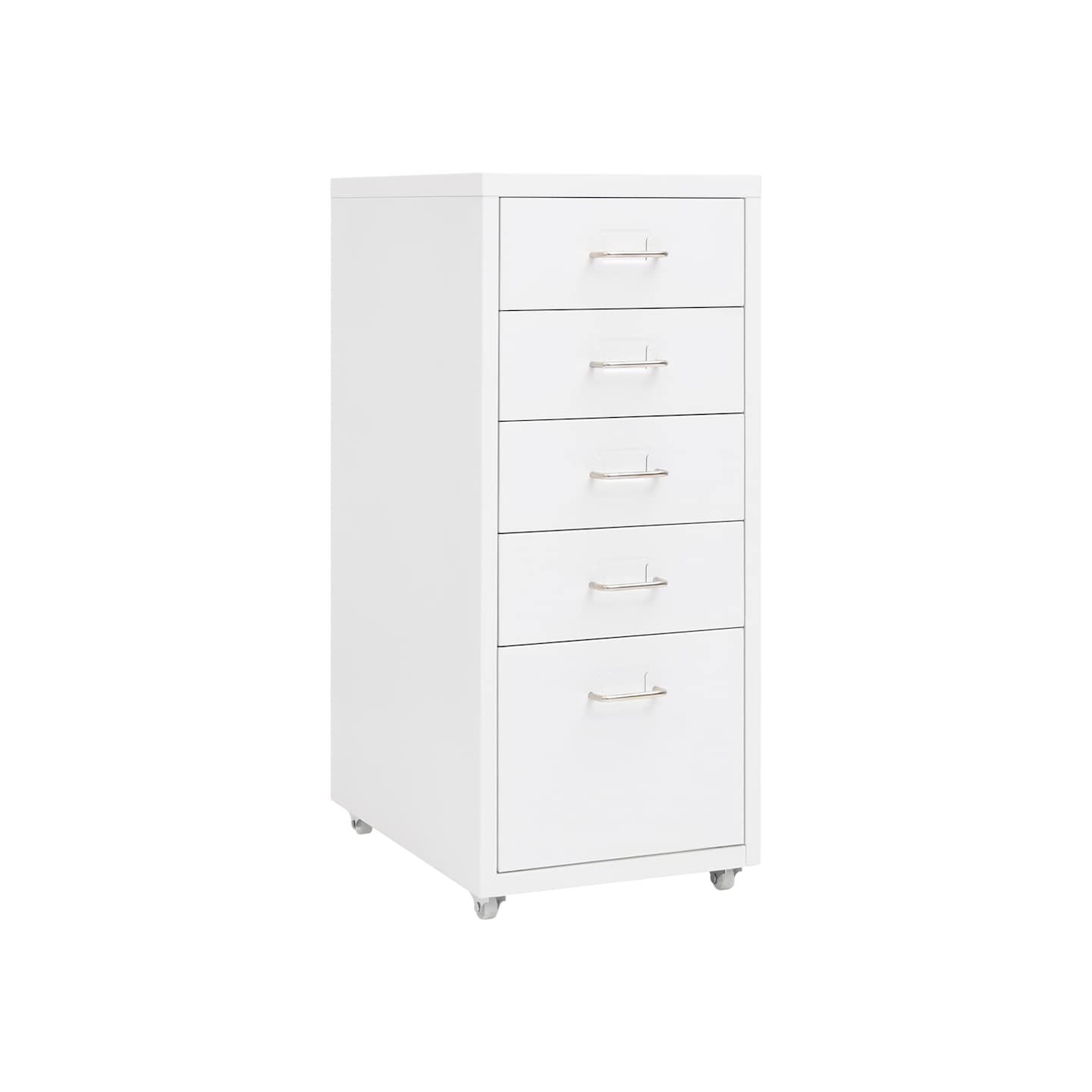 Classeur mobile Blanc 28x41x69 cm Métal