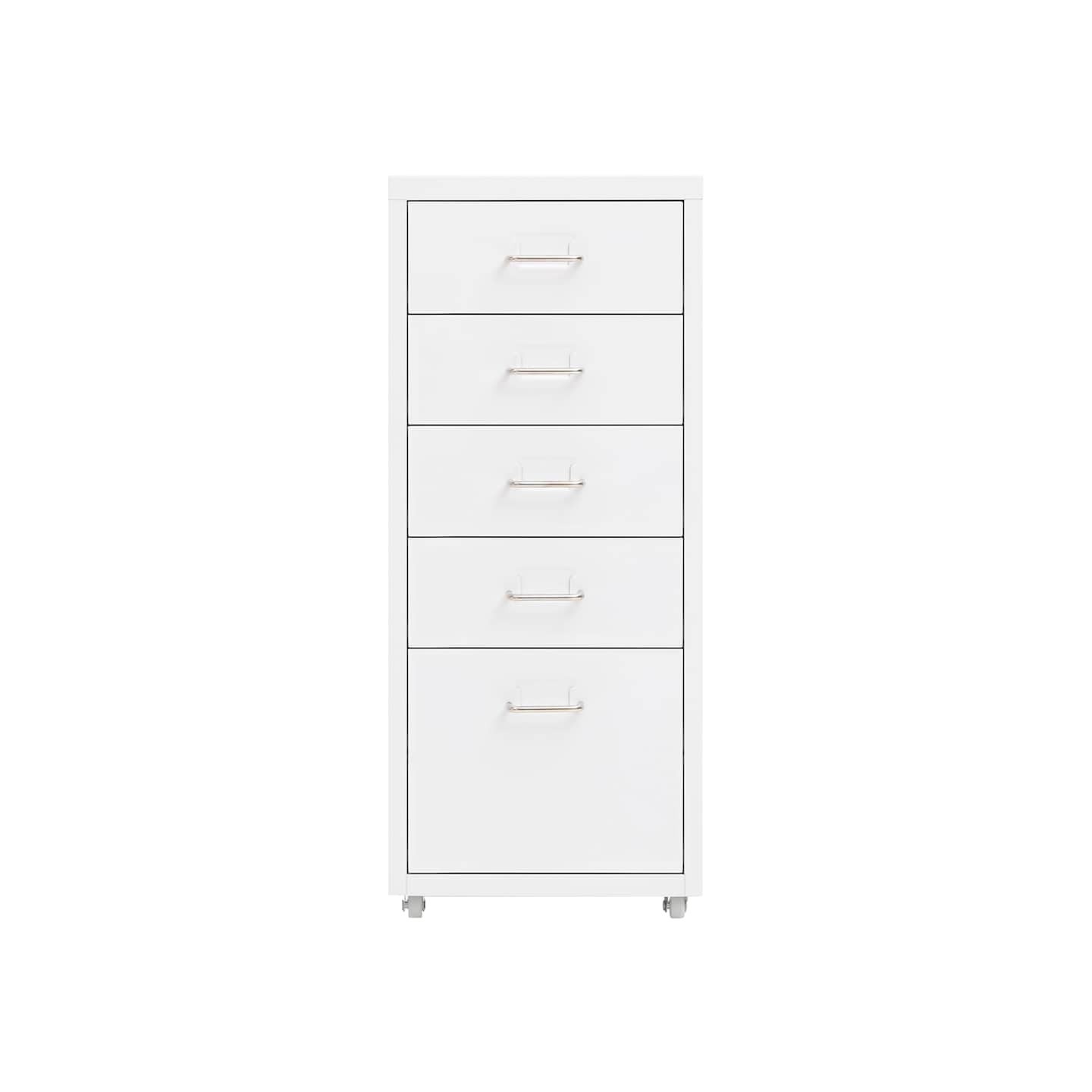 Classeur mobile Blanc 28x41x69 cm Métal