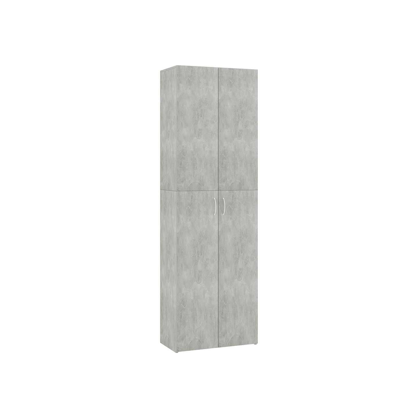 Armoire de bureau Gris béton 60x32x190 cm Bois d'ingénierie