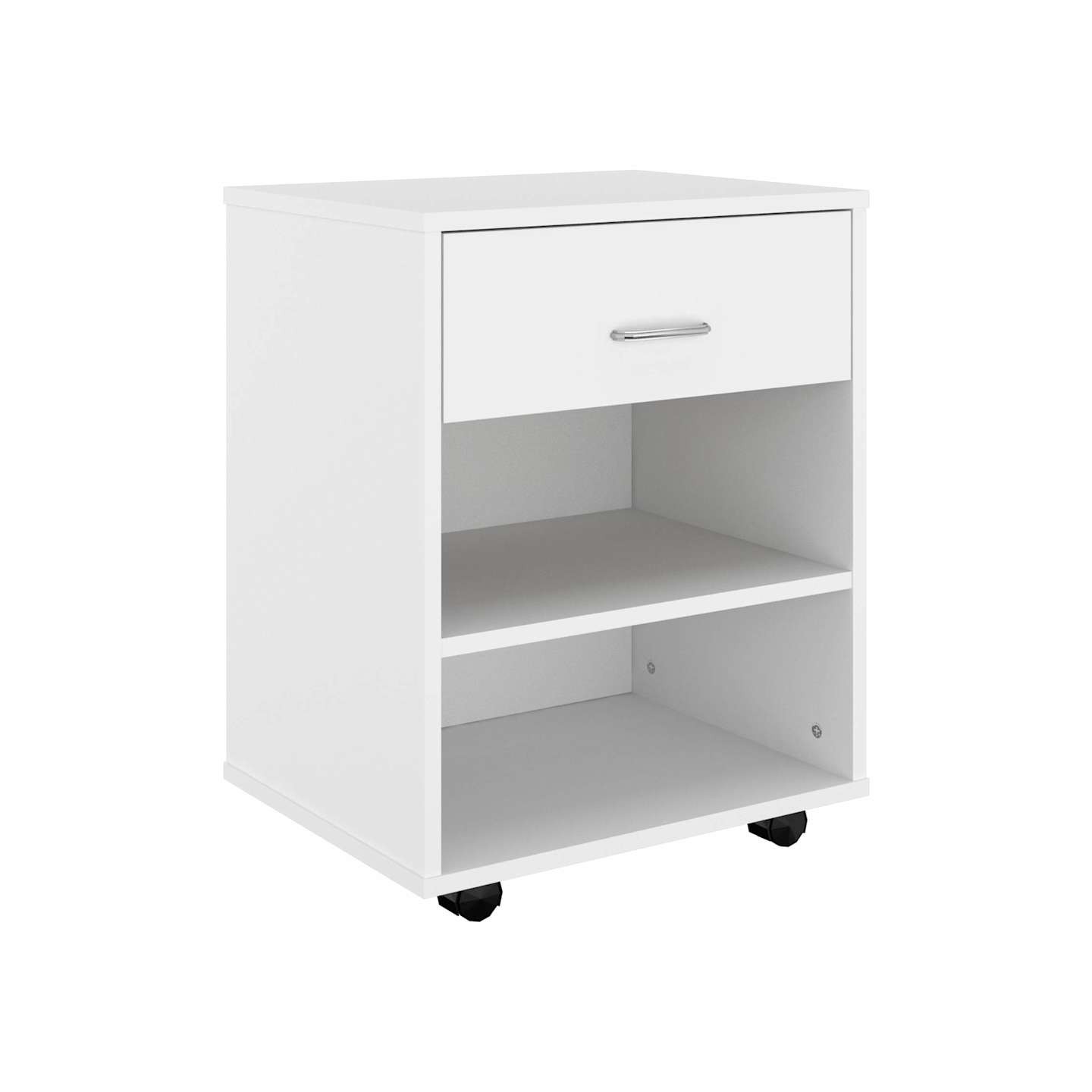 Armoire à roulettes Blanc 46x36x59 cm Bois d'ingénierie
