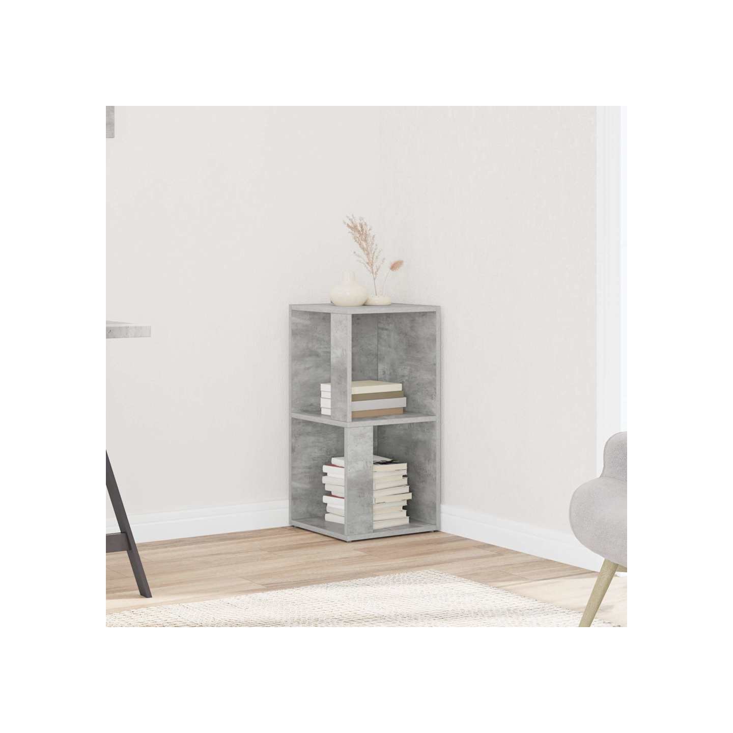Armoire d'angle Gris béton 33x33x67 cm Bois d'ingénierie