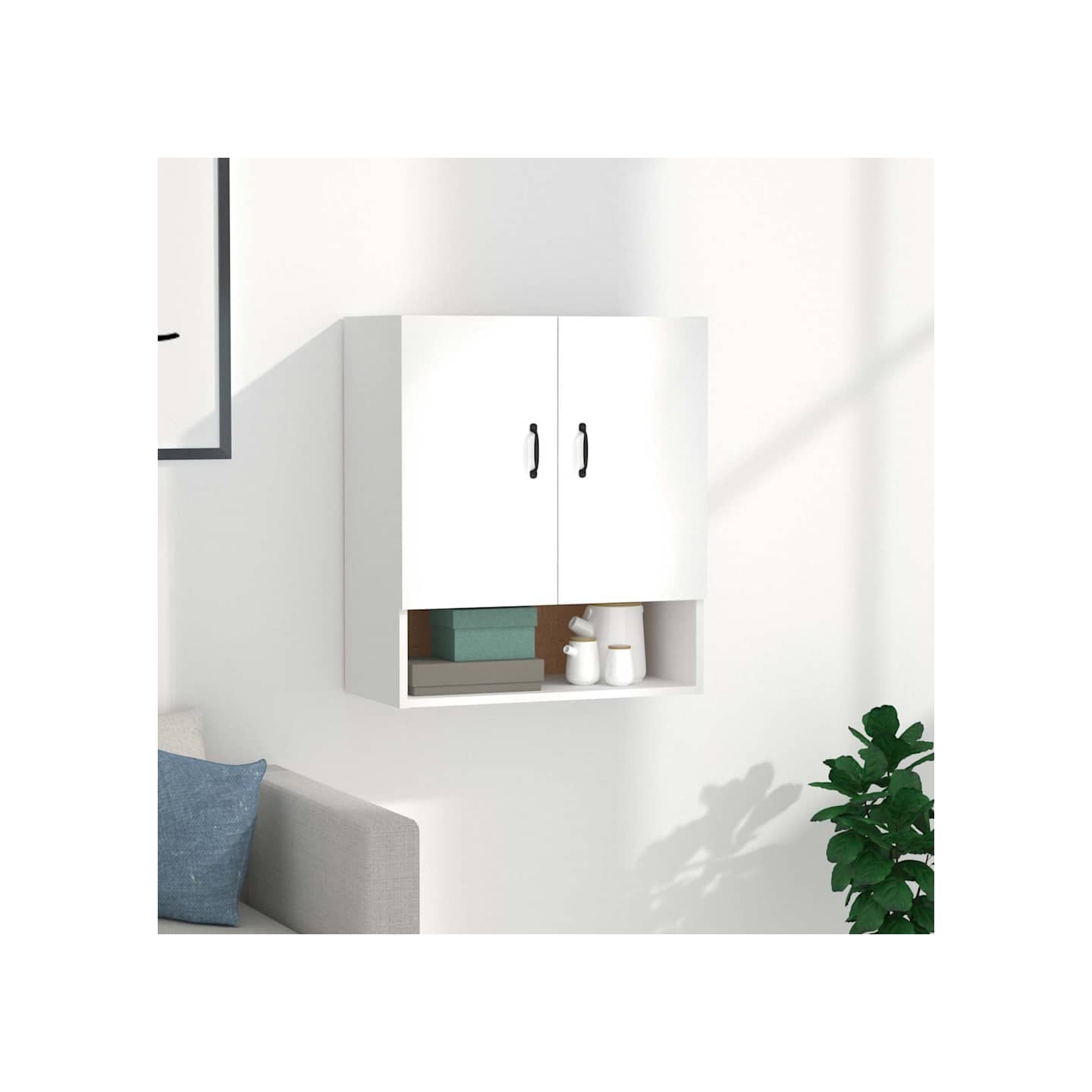 Armoire murale Blanc 60x31x70 cm Bois d'ingénierie