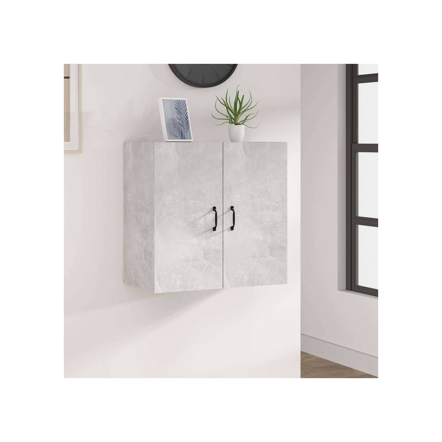Armoire murale Gris béton 60x31x60 cm Bois d'ingénierie