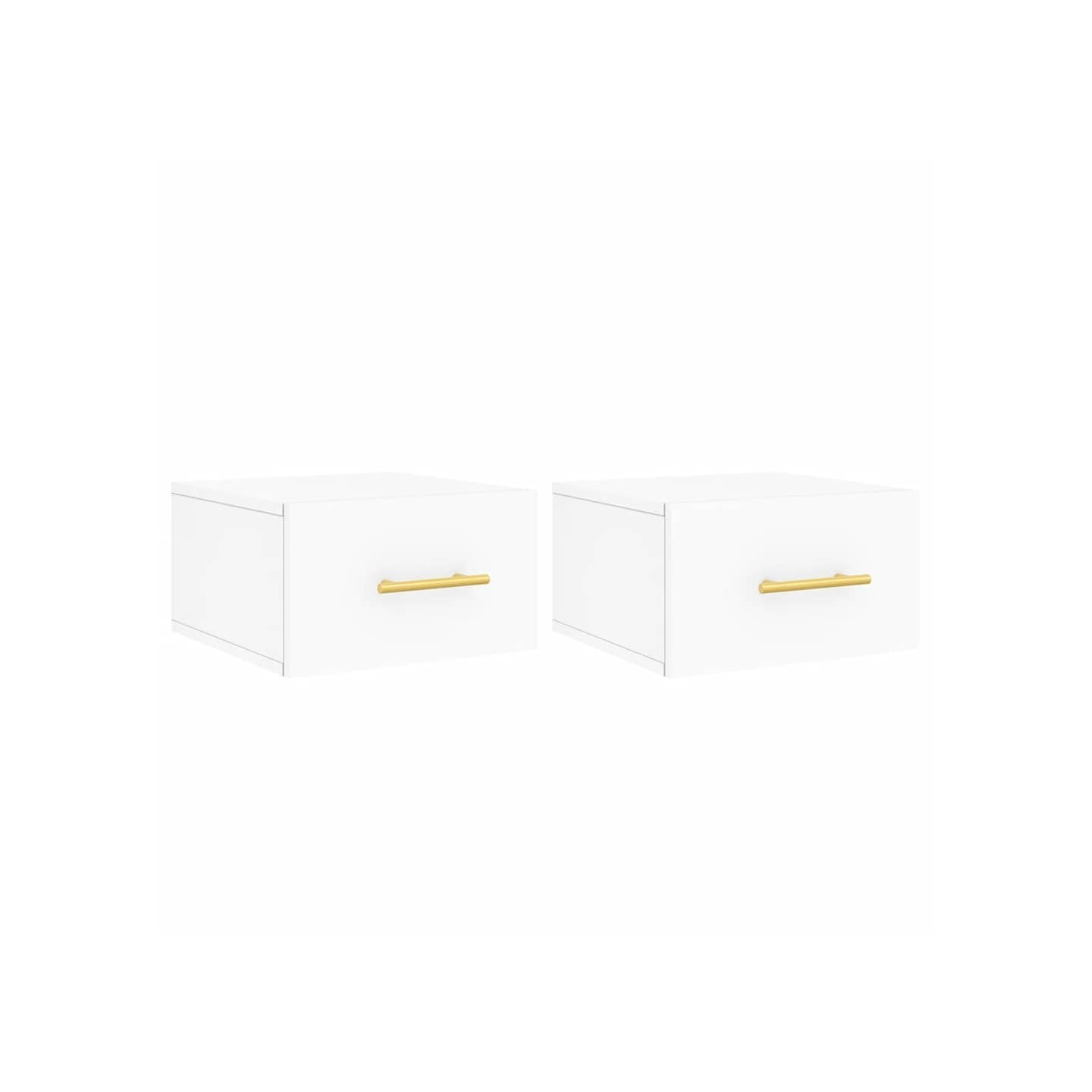 Tables de chevet murales 2 pcs blanc 35x35x20 cm