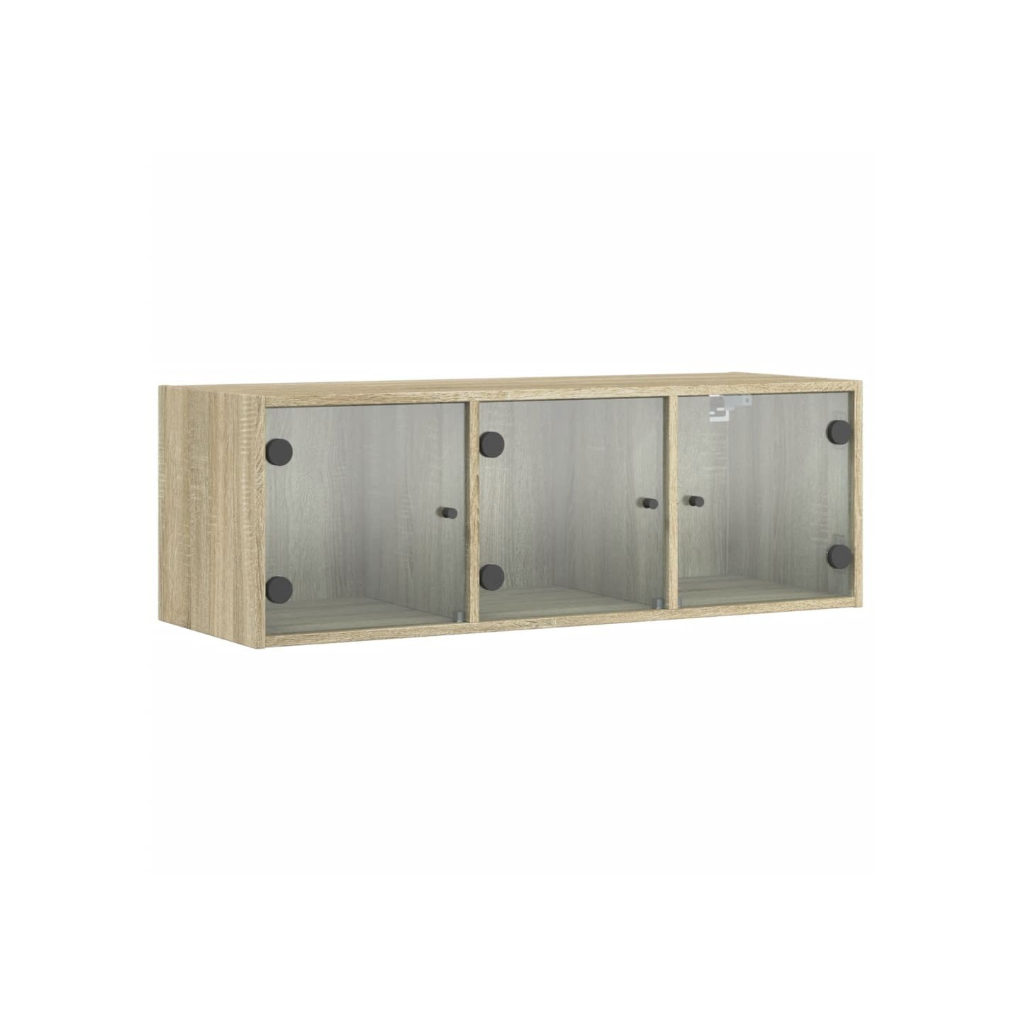 Armoire murale avec portes en verre chêne sonoma 102x37x35 cm