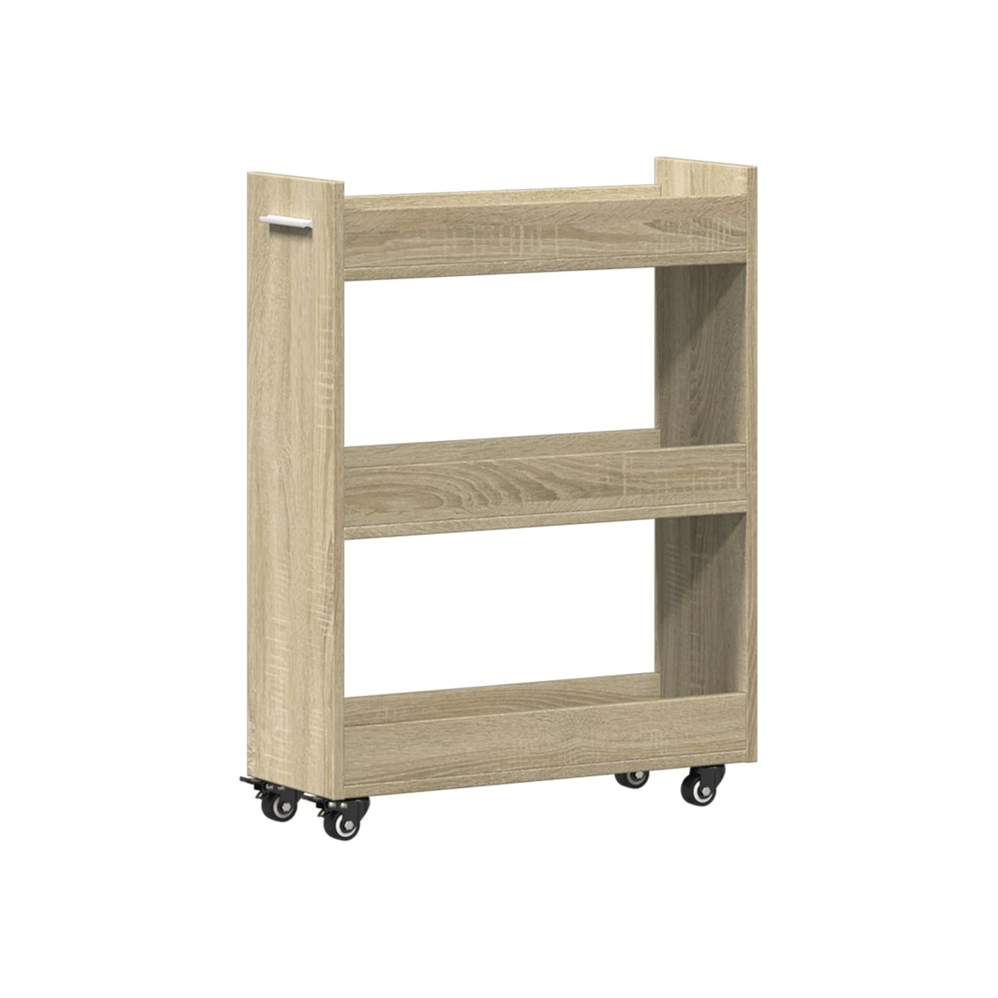 Armoire avec roues chêne sonoma 60x22x79 cm bois d'ingénierie