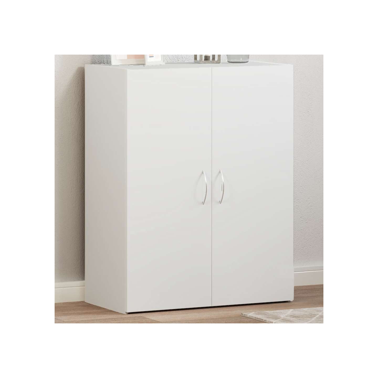 Armoire de classement blanc 60x32x77,5 cm bois d'ingénierie