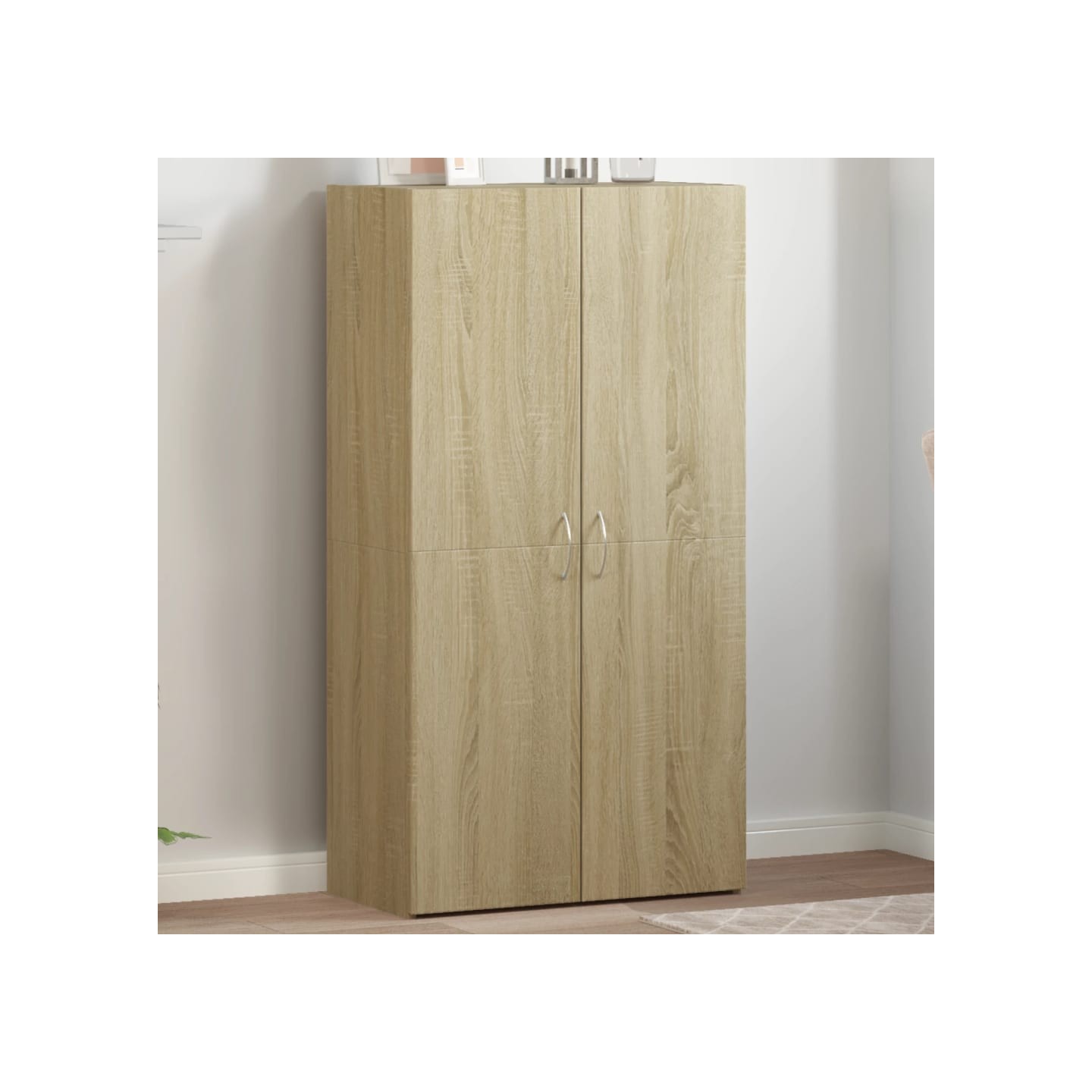 Armoire de classement chêne sonoma 60x32x115 cm bois ingénierie