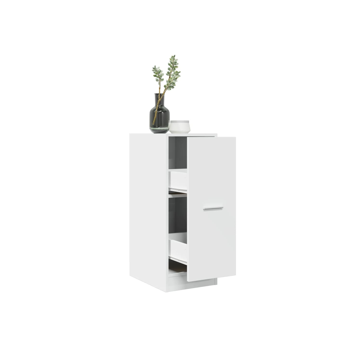 Armoire d'apothicaire blanche 30 x 41 x 77,5 cm Bois d'ingénierie