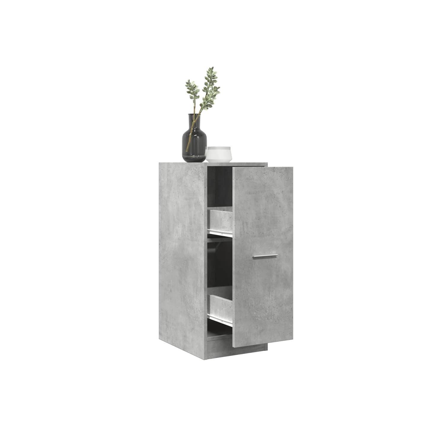 Armoire d'apothicaire gris béton 30x41x77,5cm bois d'ingénierie