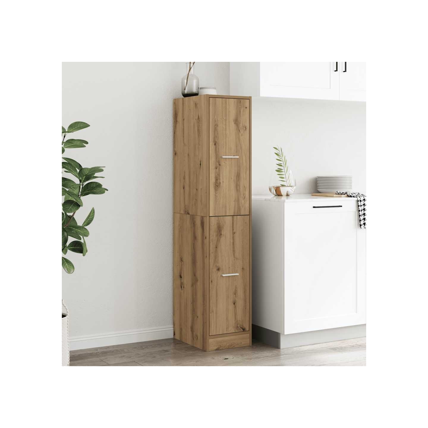 Armoire d'apothicaire Chêne artisanal 30x41x144,5 cm