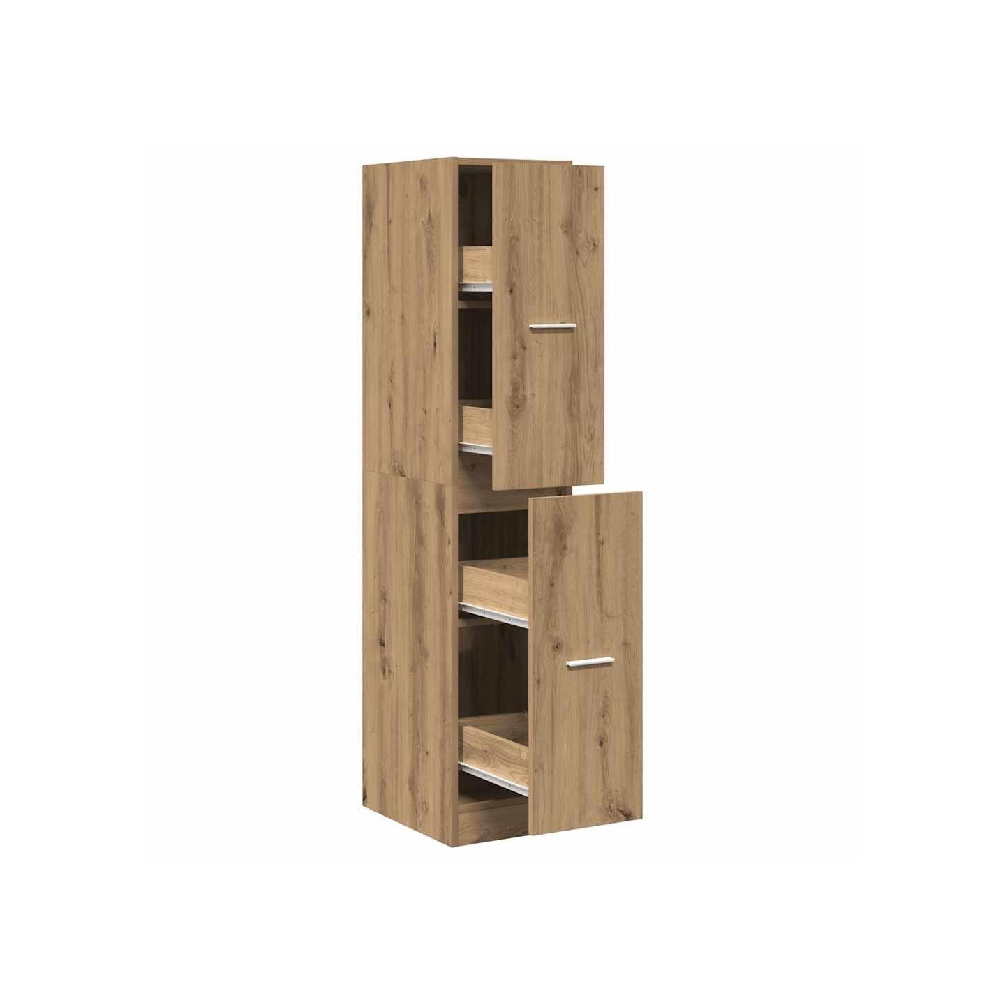Armoire d'apothicaire Chêne artisanal 30x41x144,5 cm