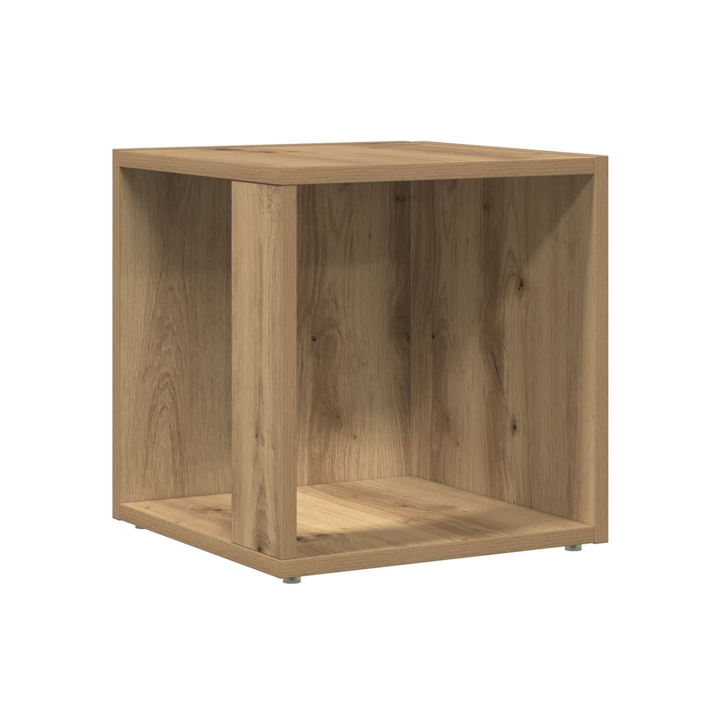Table d'appoint chêne artisanal 33x33x34 cm bois d'ingénierie