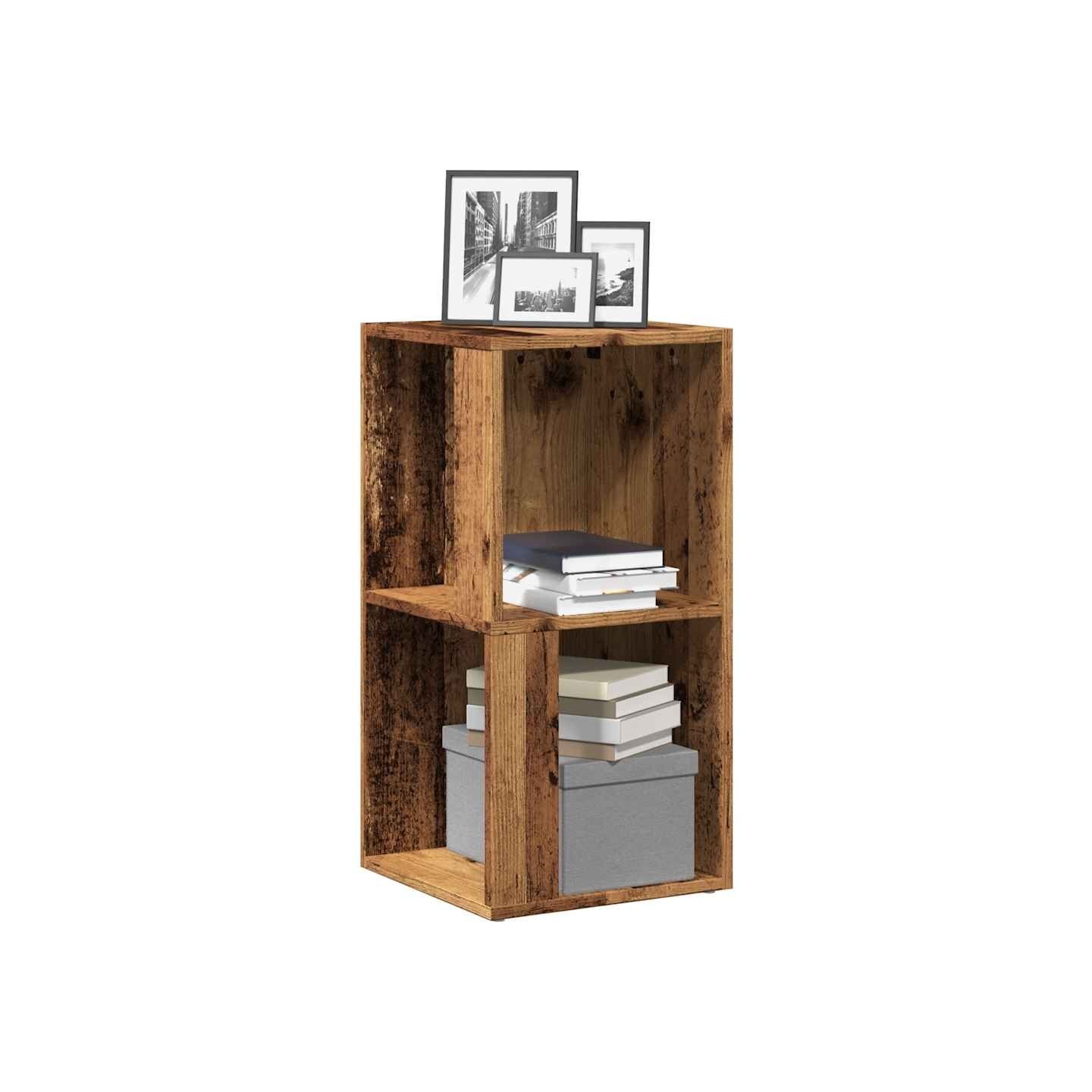 Armoire d'angle vieux bois 33x33x67 cm bois ingénierie