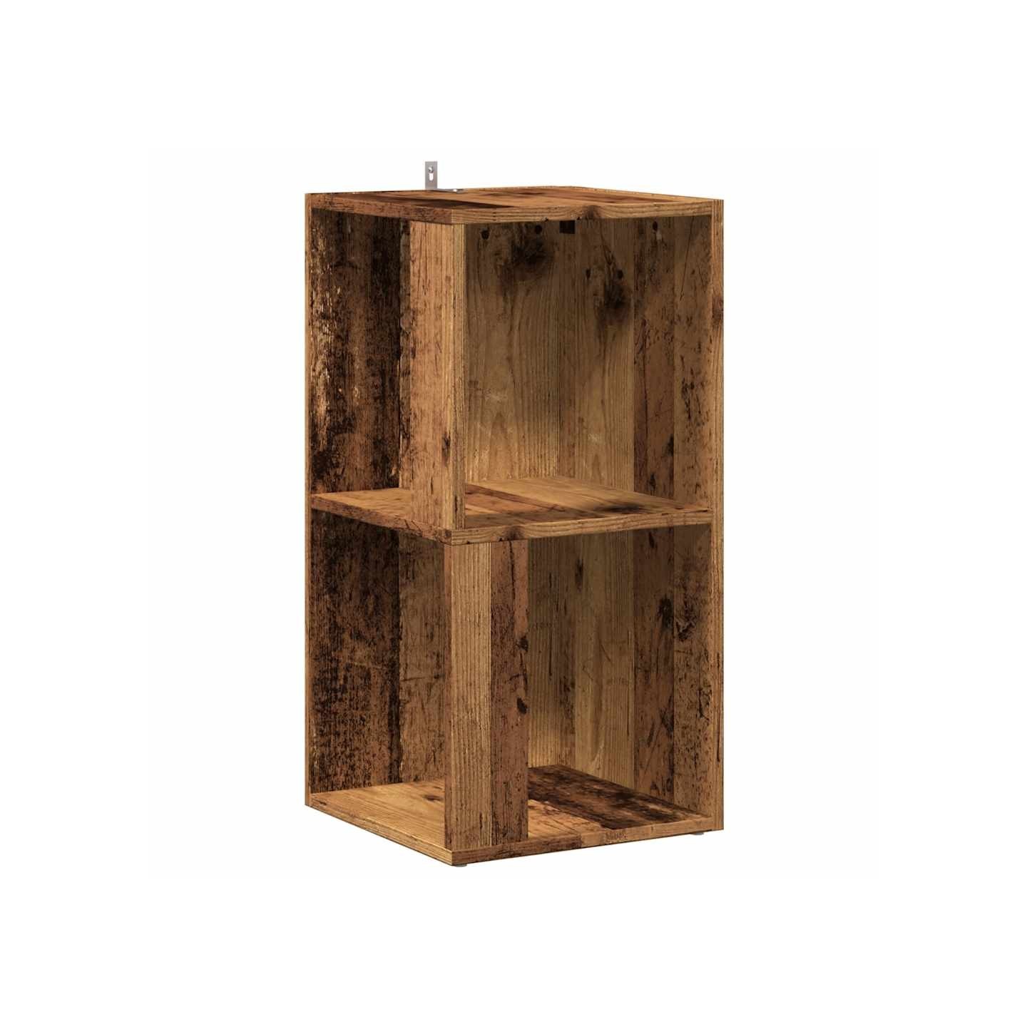 Armoire d'angle vieux bois 33x33x67 cm bois ingénierie