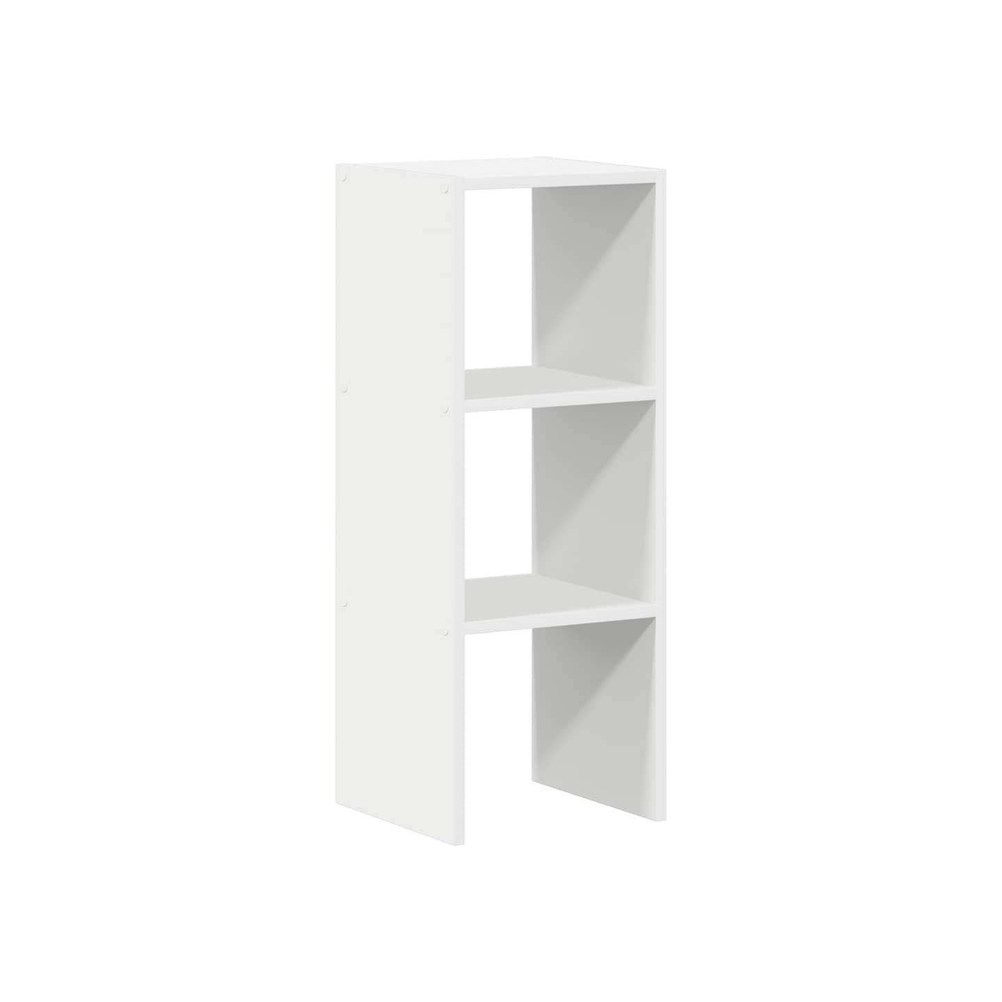 Bibliothèque empilable blanc 30x30x80 cm bois d'ingénierie