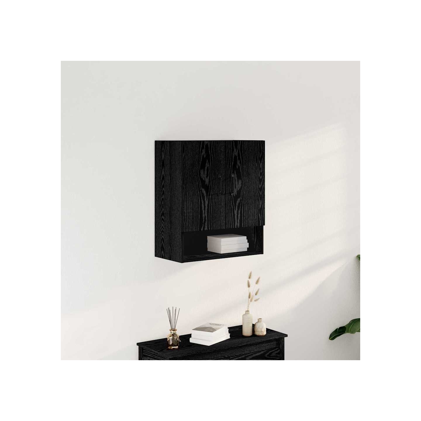 Meuble mural 60 x 30 x 70 cm Bois d'ingénierie Chêne noir