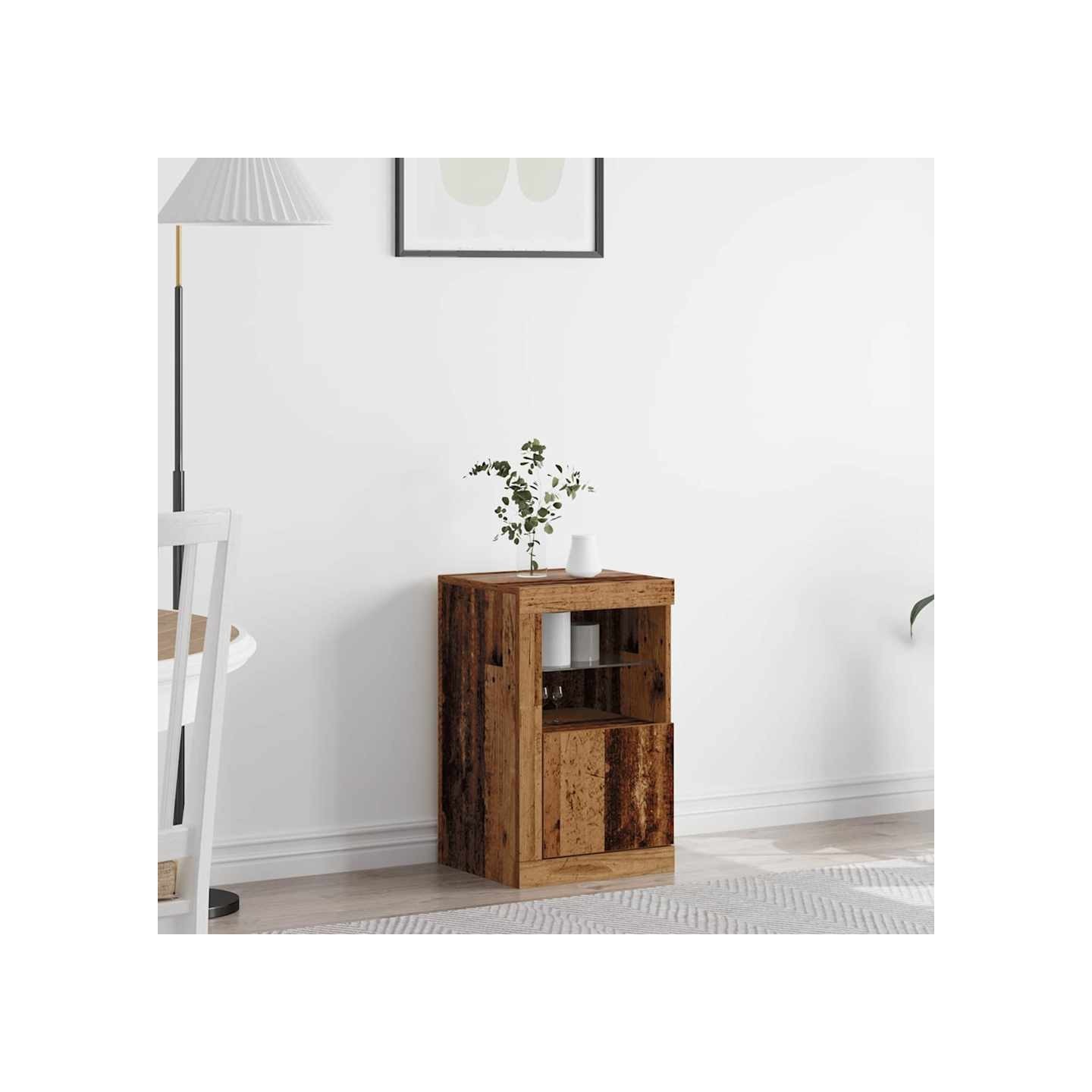 Buffet LED 41 x 37 x 67 cm Bois d'ingénierie Bois ancien