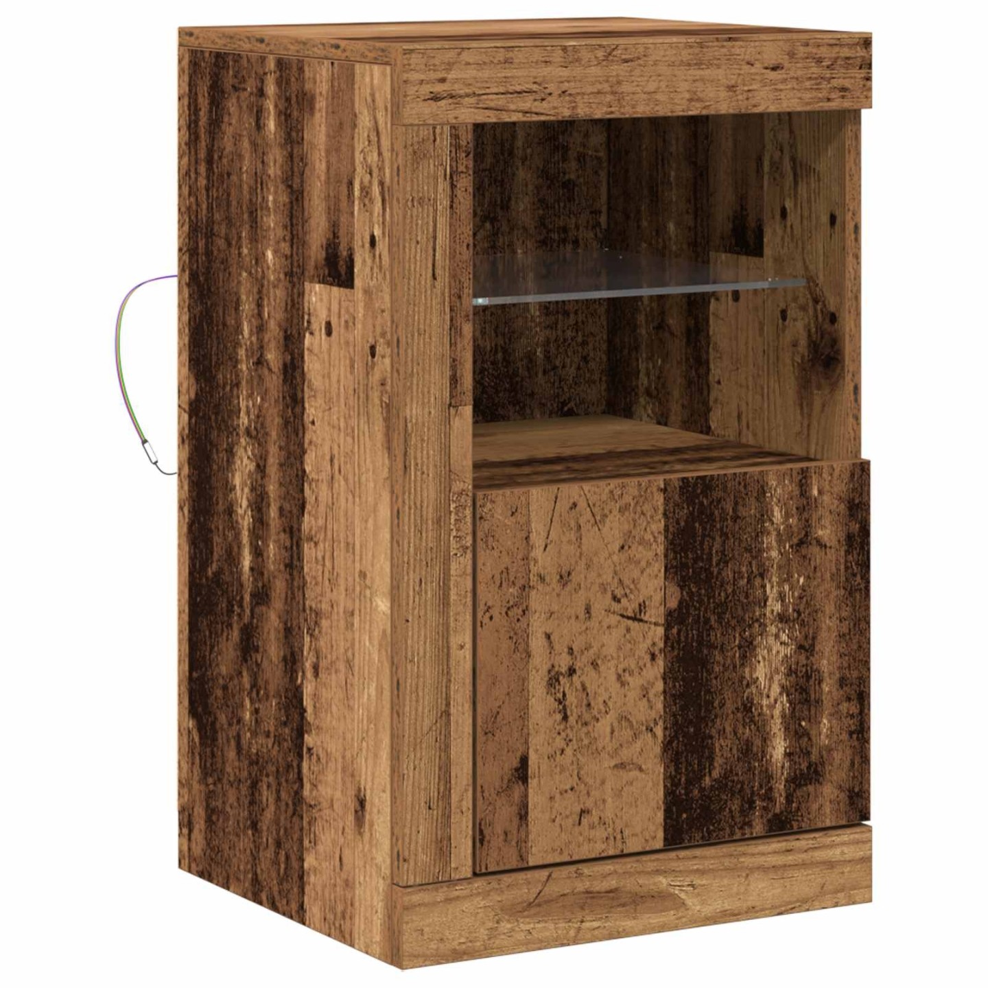 Buffet LED 41 x 37 x 67 cm Bois d'ingénierie Bois ancien