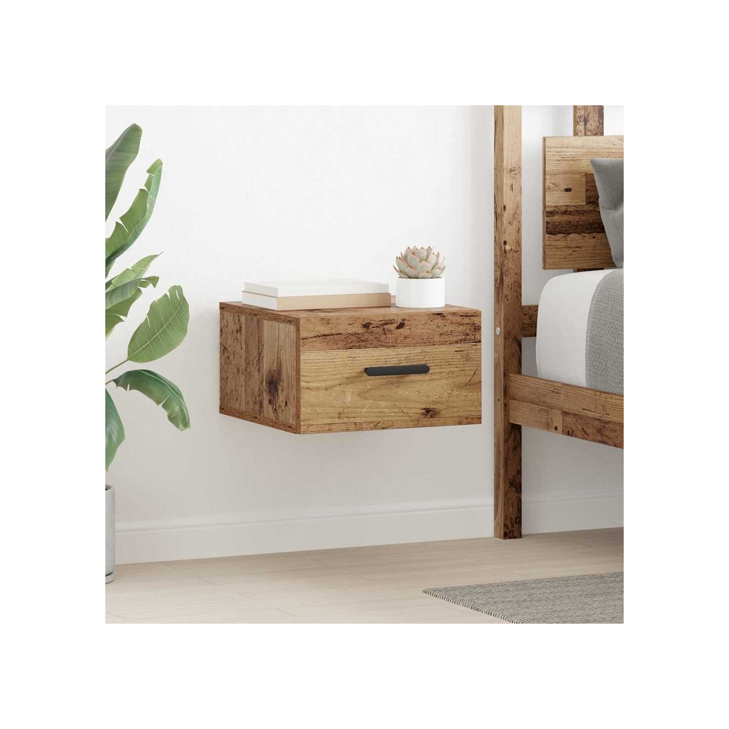 Cabinet de chevet 35 x 35 x 20 cm Bois d'ingénierie Bois ancien