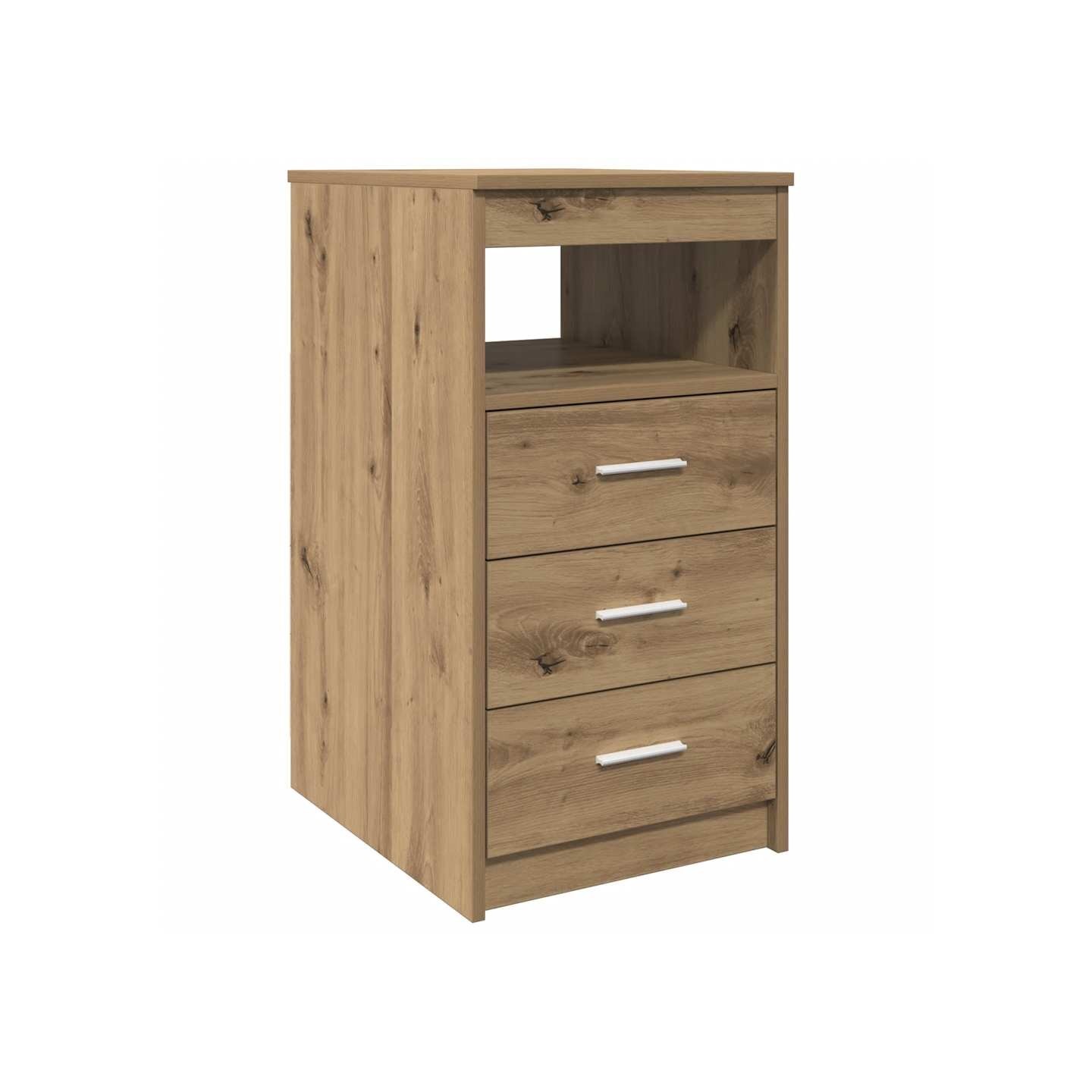 Commode chêne artisanal 40x50x76 cm bois d'ingénierie