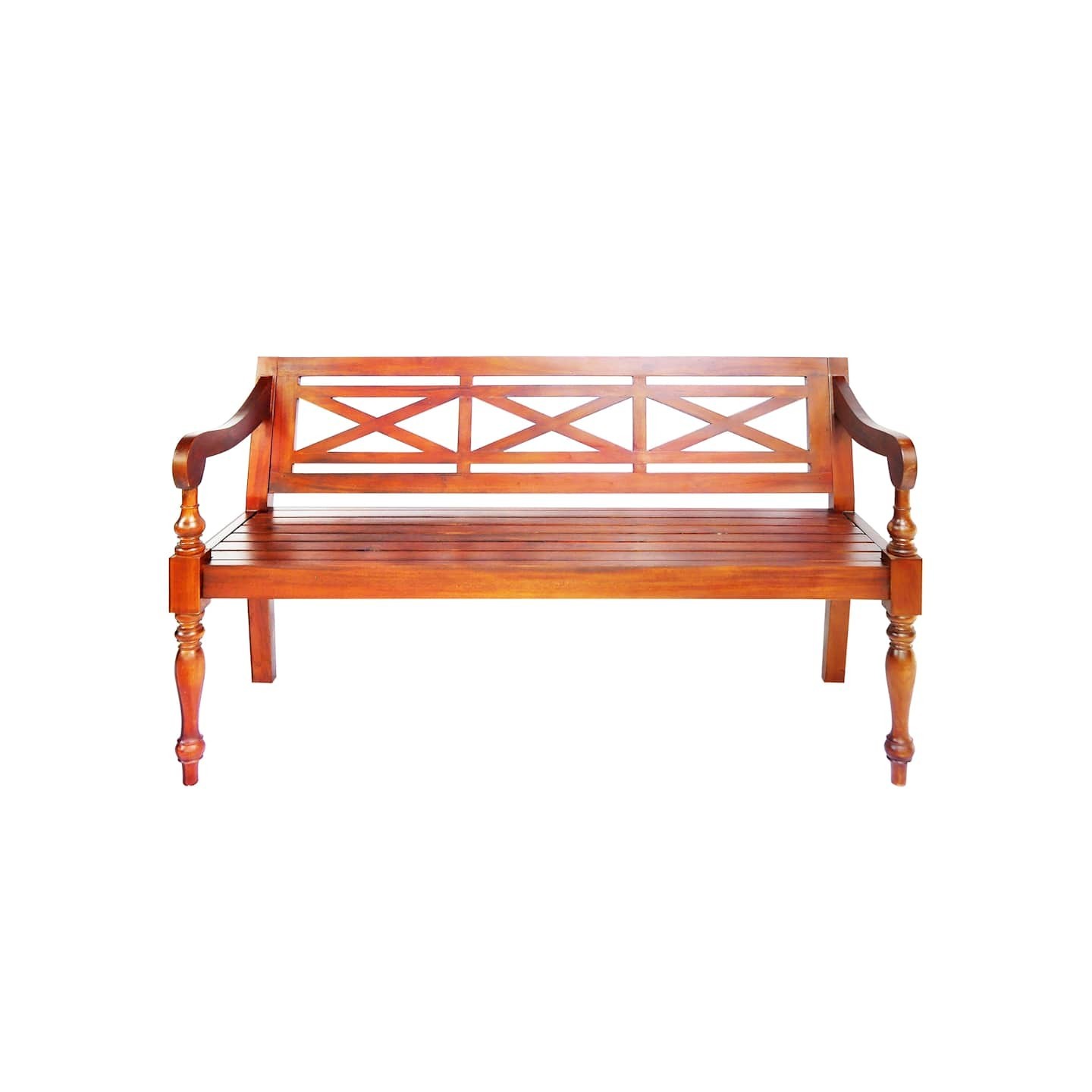 Banc Batavia 123 cm Bois d'acajou massif Marron foncé