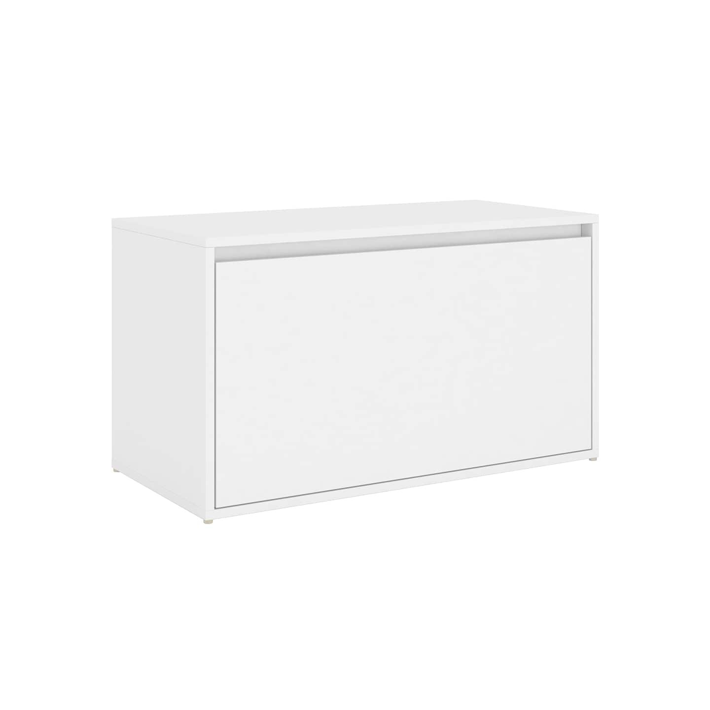 Banc d'entrée 80x40x45 cm Blanc Bois d’ingénierie