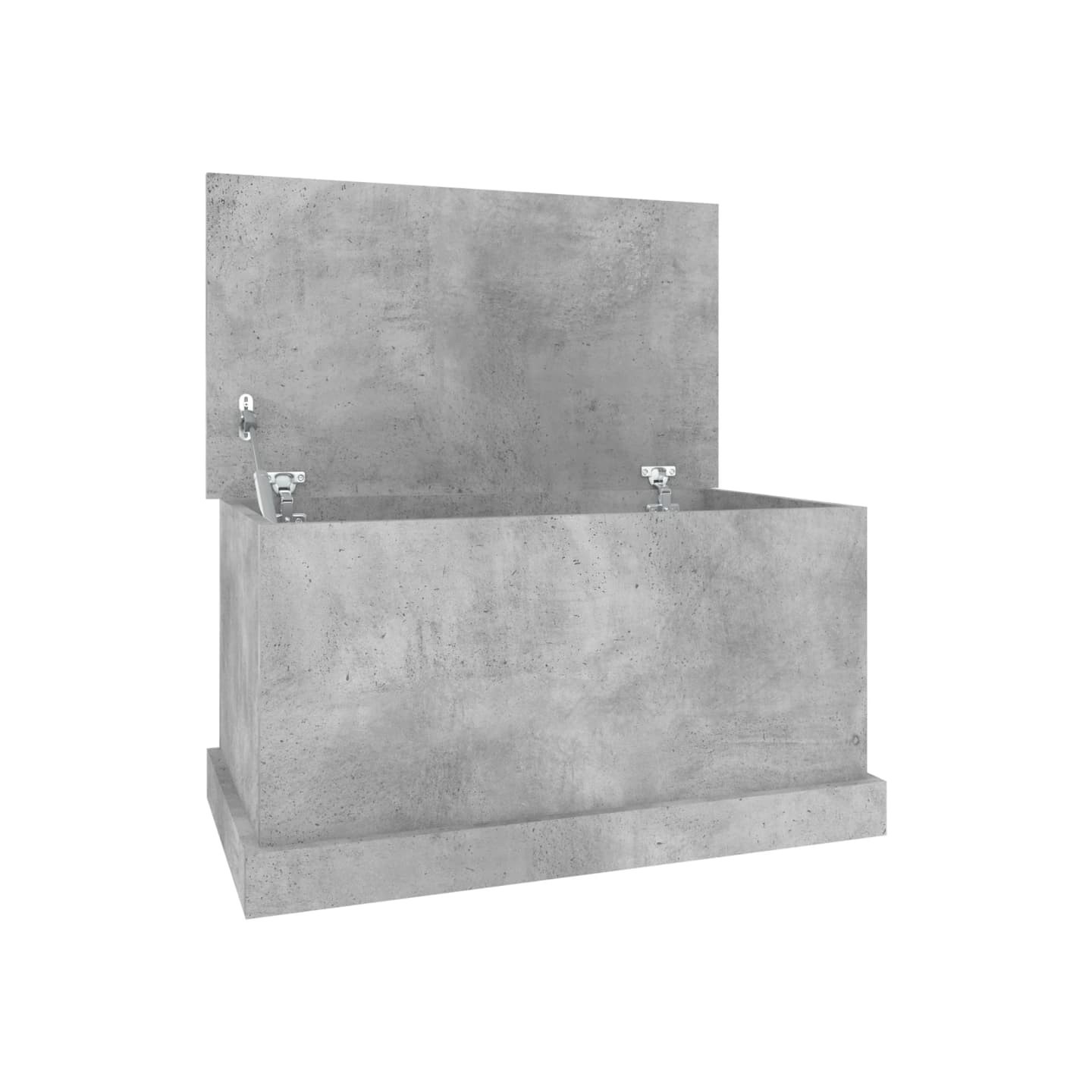 Boîte de rangement gris béton 70x40x38 cm bois d'ingénierie