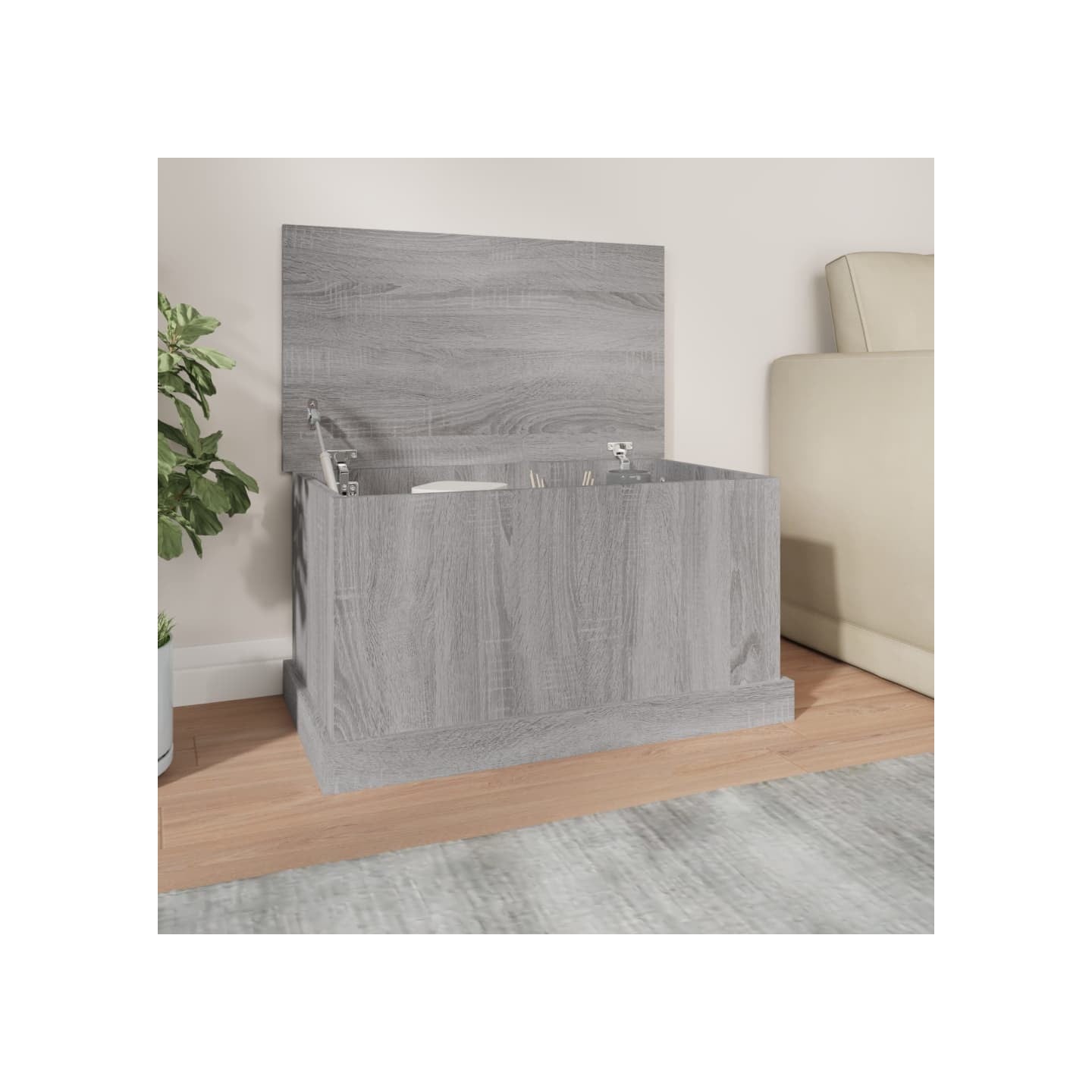 Boîte de rangement sonoma gris 70x40x38 cm bois d'ingénierie