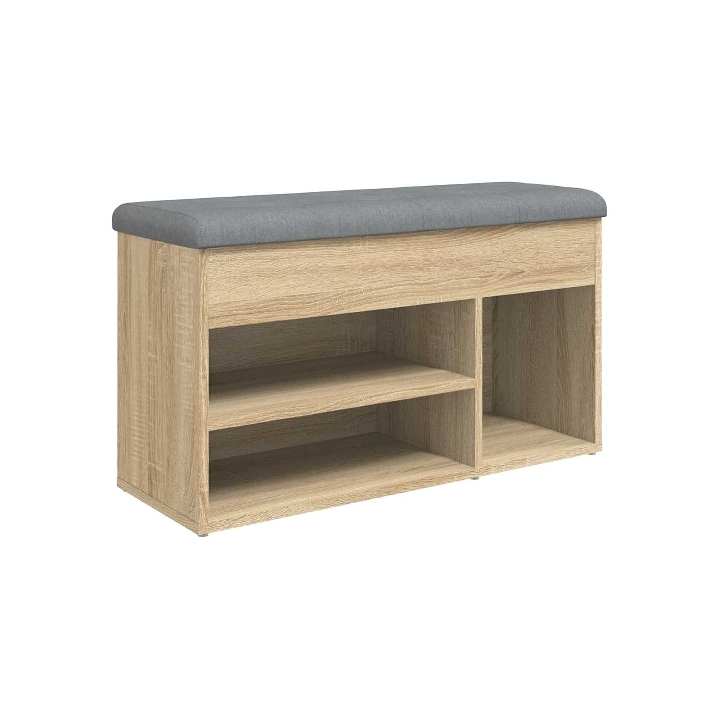 Banc à chaussures chêne sonoma 82x32x45,5 cm bois d'ingénierie