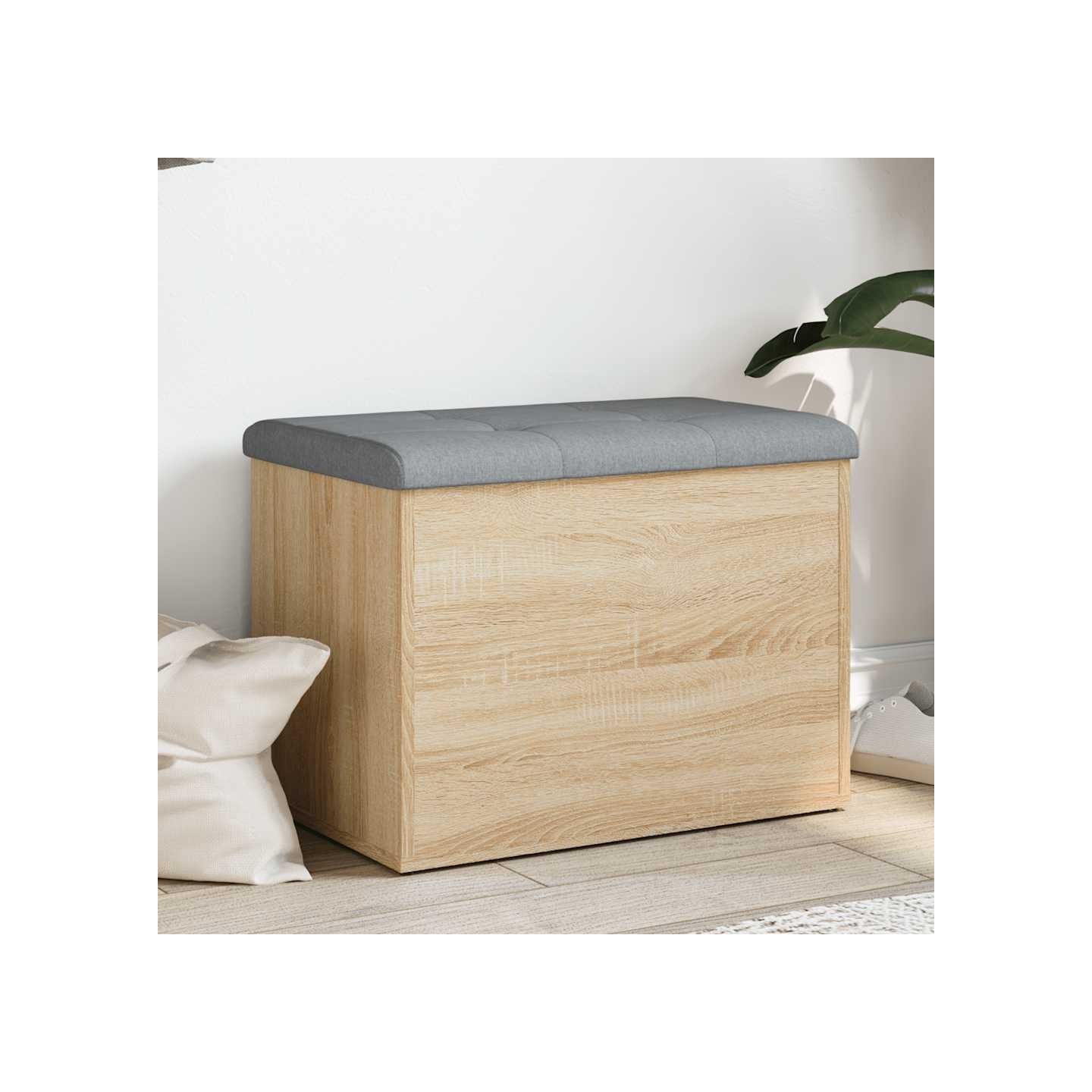 Banc de rangement Chêne Sonoma 62x42x45 cm Bois d'ingénierie