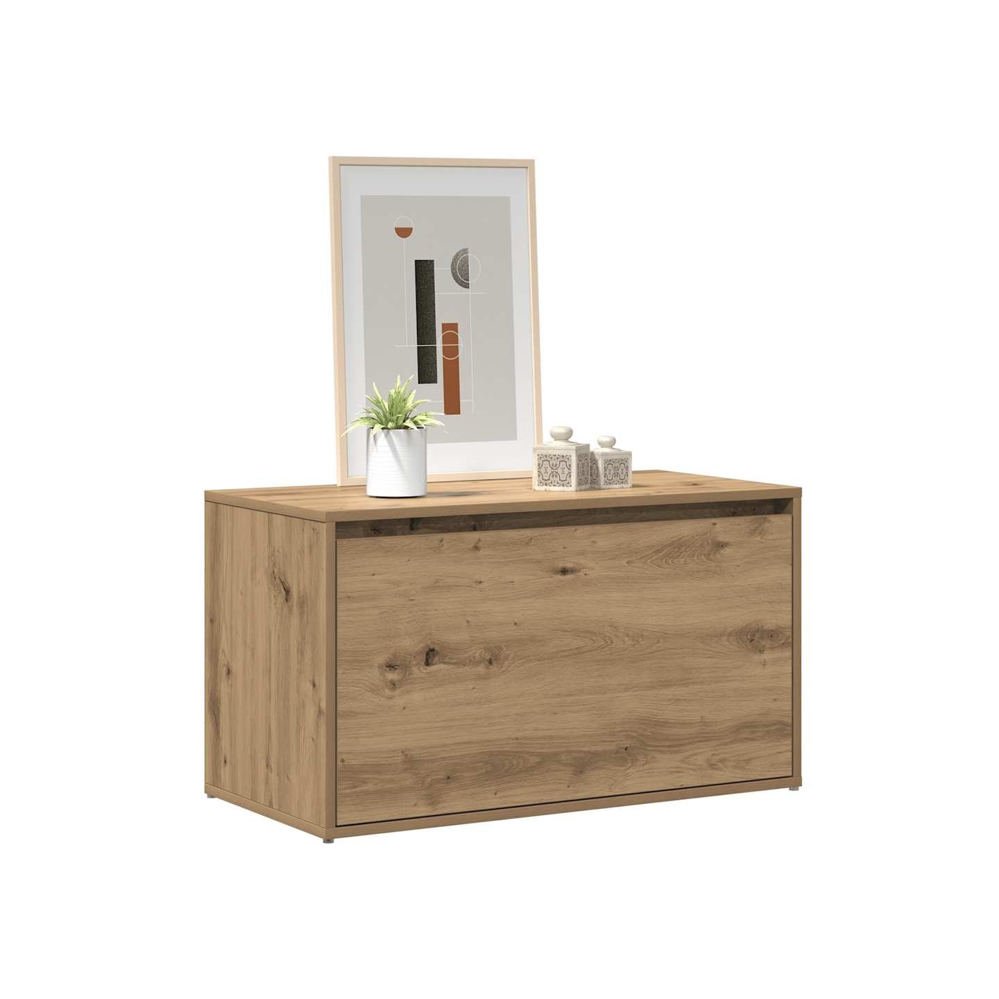 Banc d'entrée 80x40x45 cm chêne artisanal bois d'ingénierie