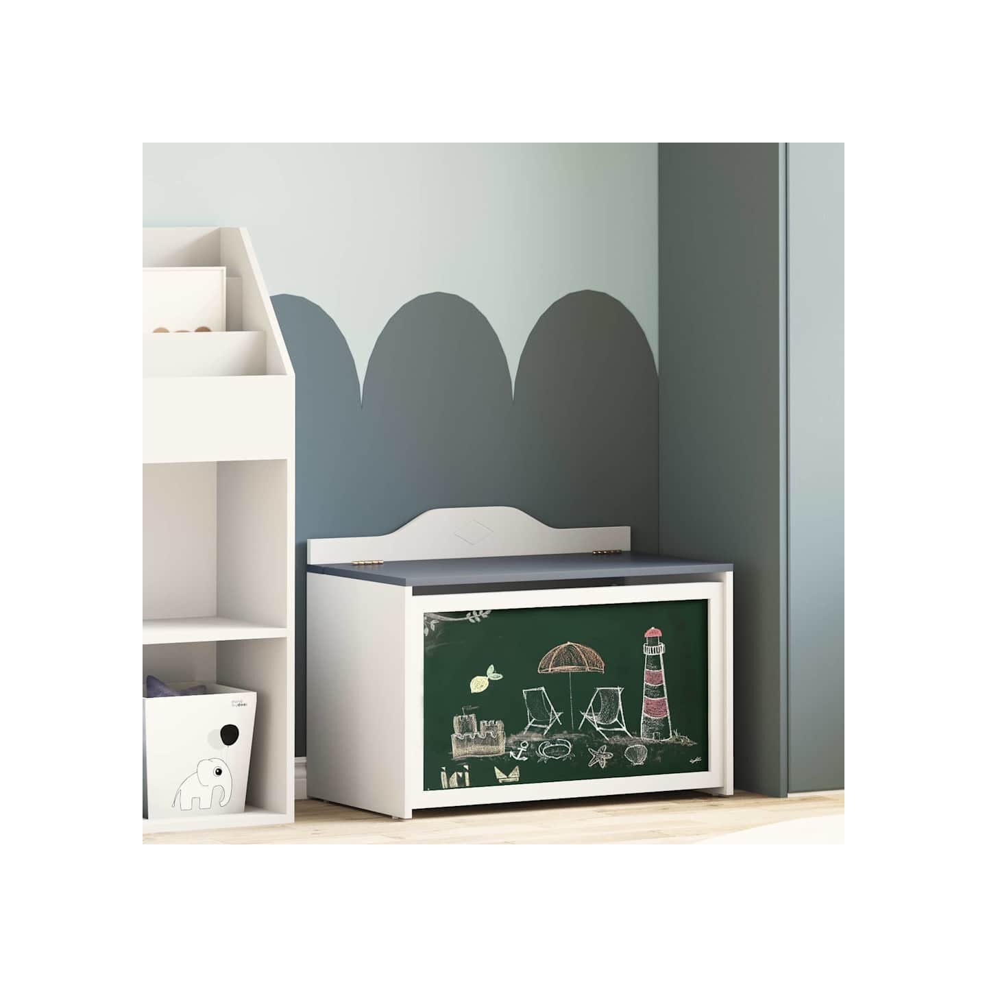 Rangement créatif pour enfants ROROS Gris et blanc
