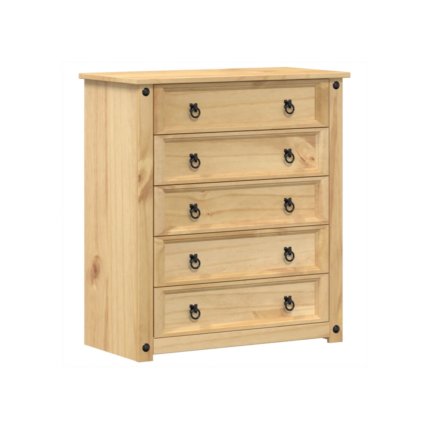 Commode Corona 80x40x89 cm bois massif de pin