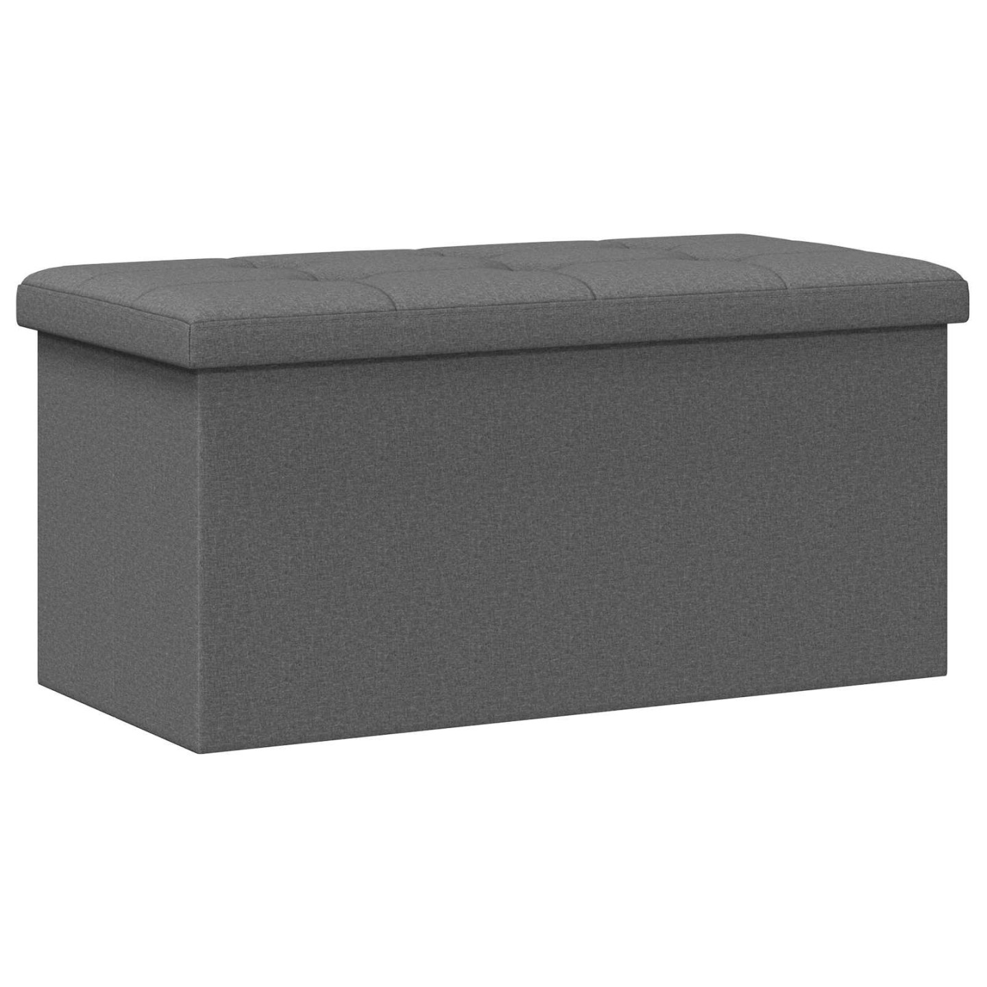 Banc de rangement pliable Gris clair Lin