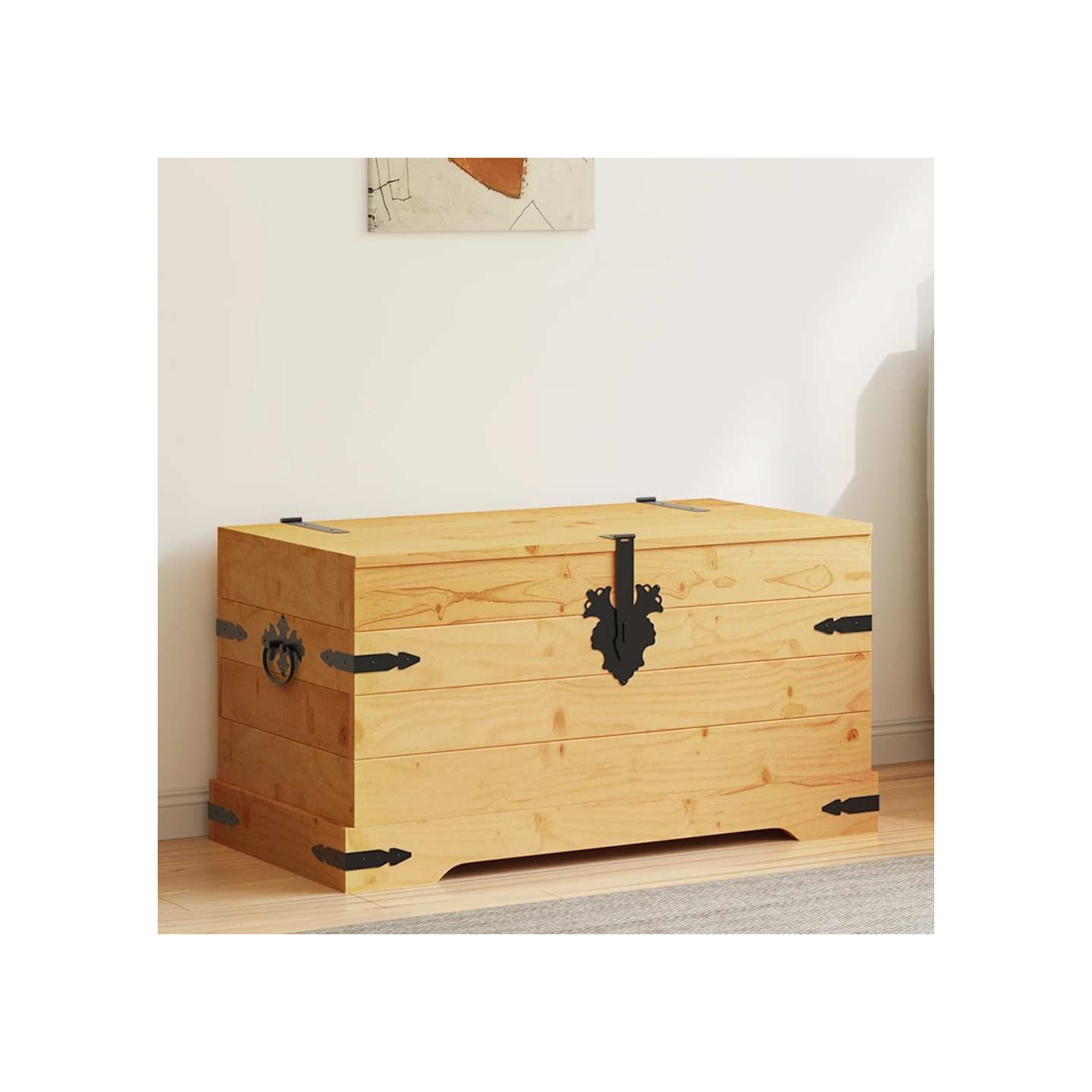 Coffre de rangement Pin mexicain Gamme Corona 91x49,5x47 cm