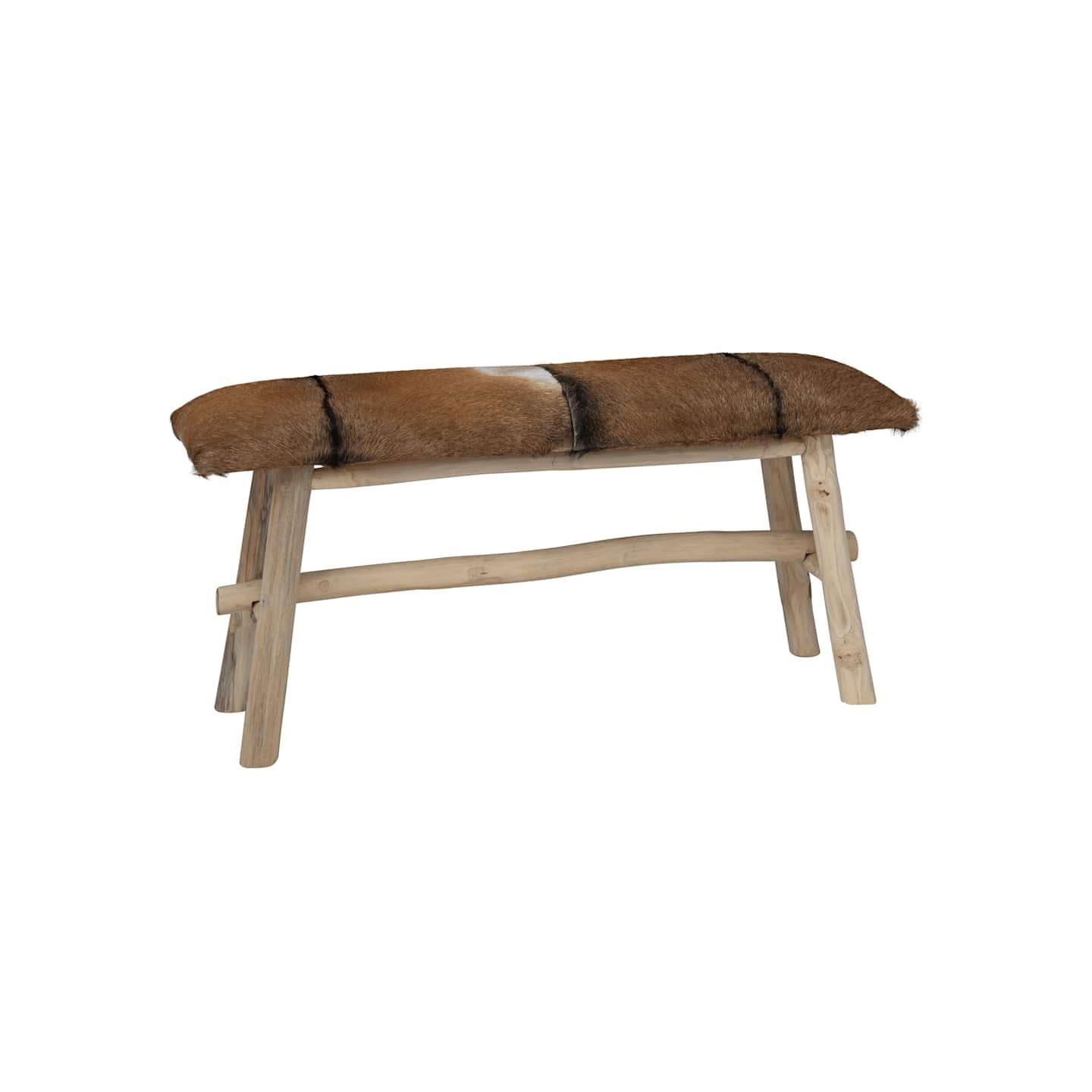 Banc cuir de chèvre Teck