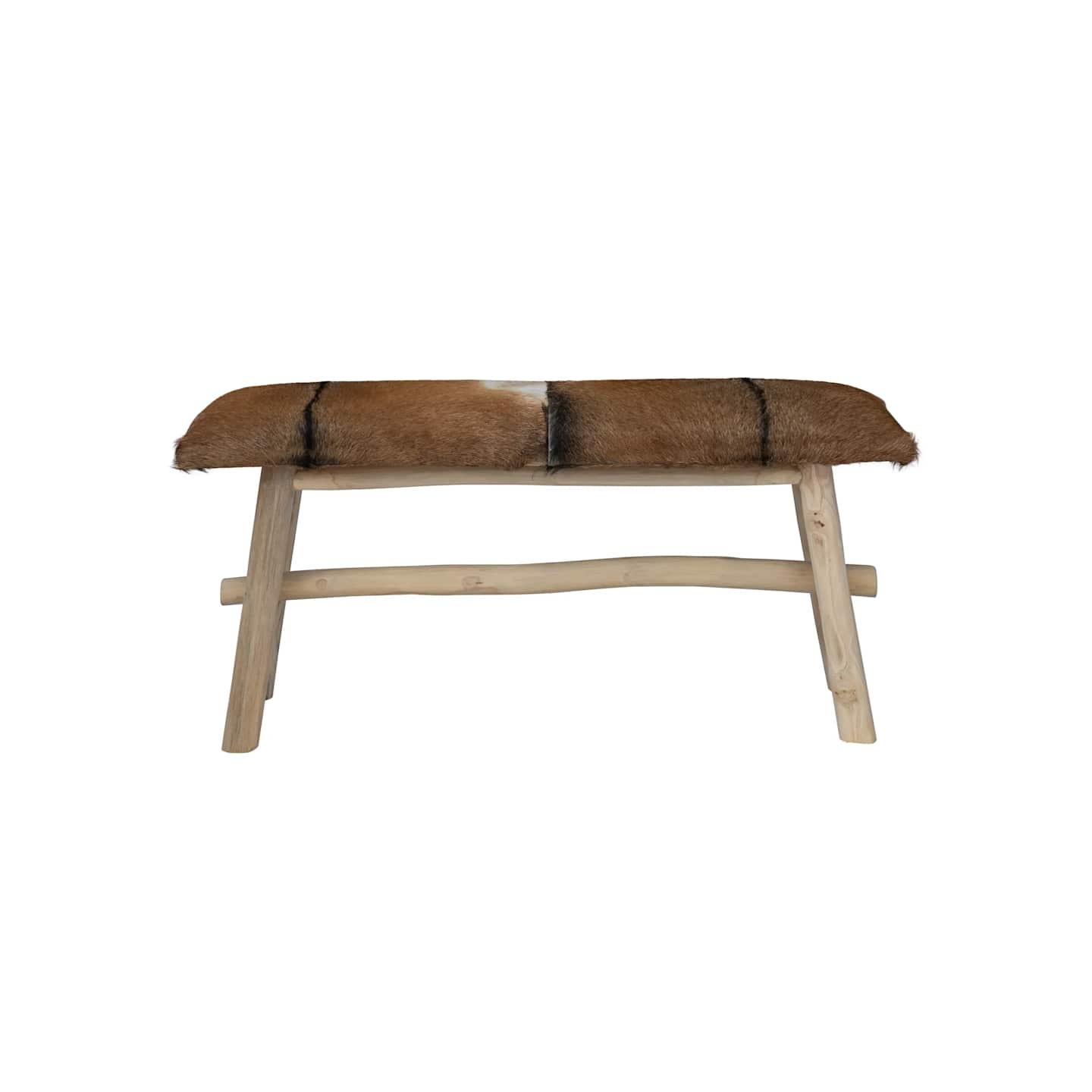 Banc cuir de chèvre Teck
