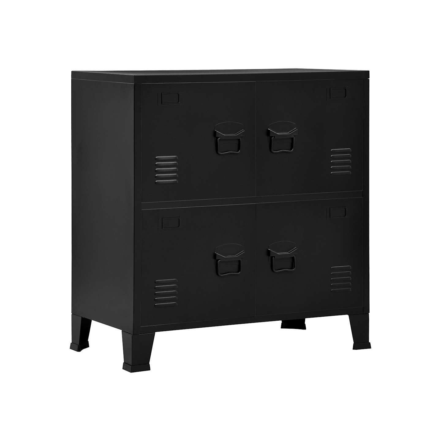 Coffre de rangement industriel Noir 75x40x80 cm Acier