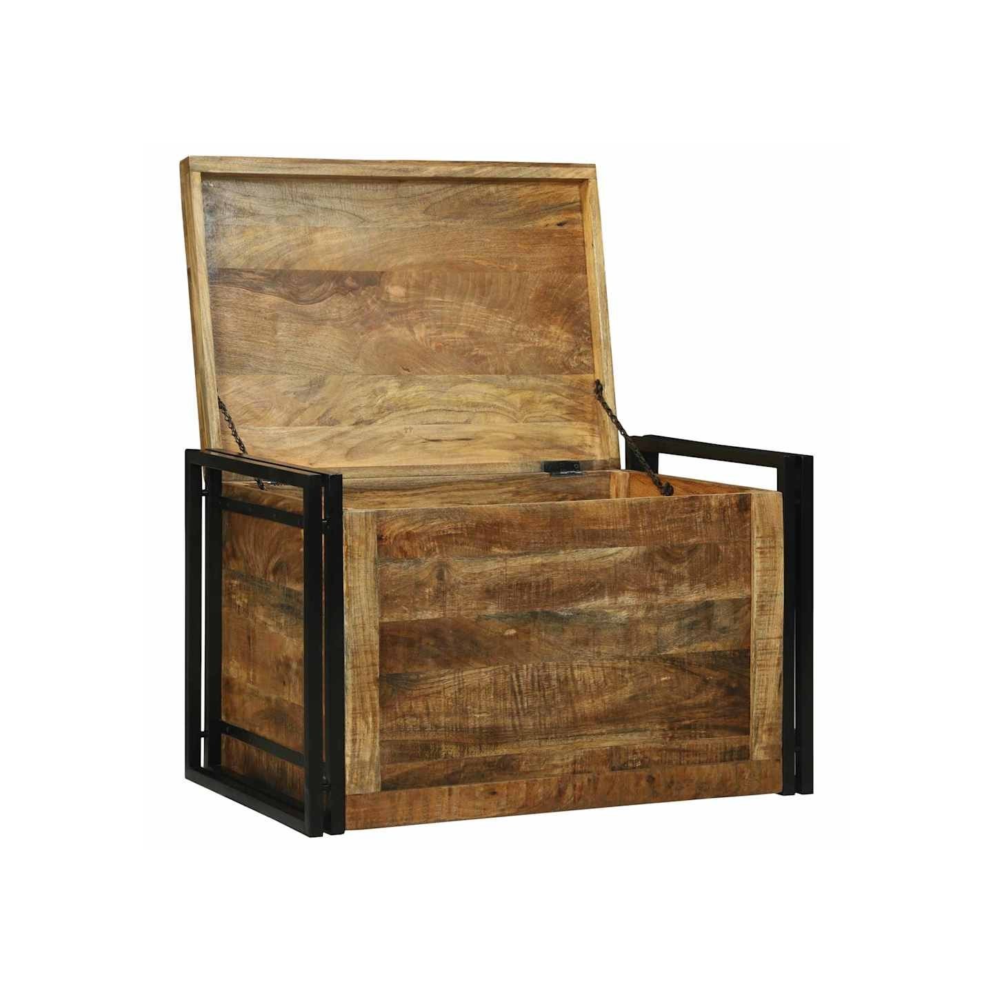 Boîte de rangement Marron et Noir 80 x 50 x 50 cm